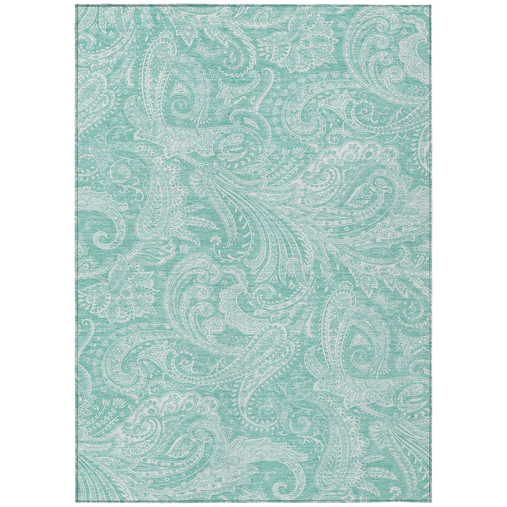 Machine Made ACN654 Teal  Rugs #color_teal 