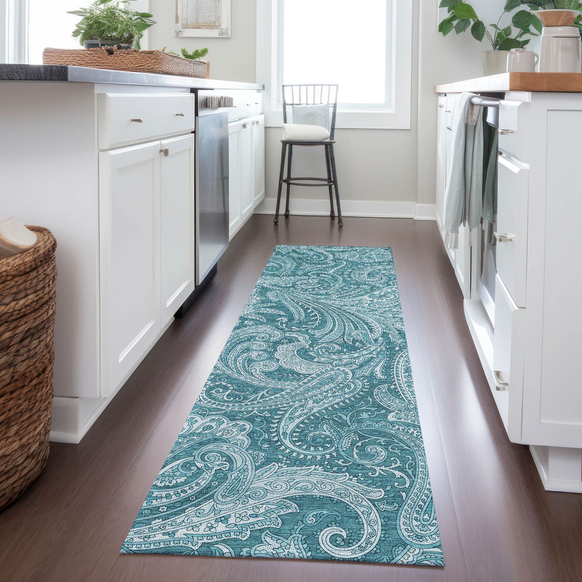 Machine Made ACN654 Turquoise Teal Rugs #color_turquoise teal