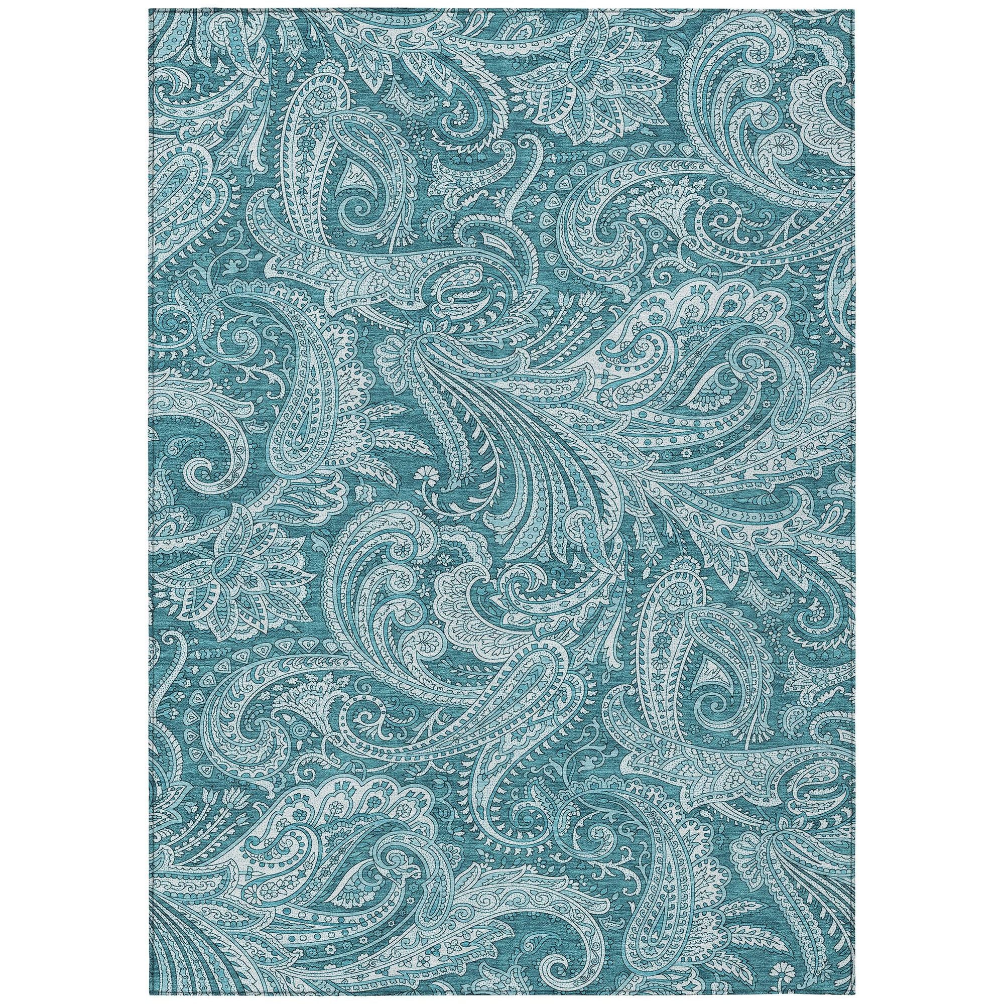 Machine Made ACN654 Turquoise Teal Rugs #color_turquoise teal