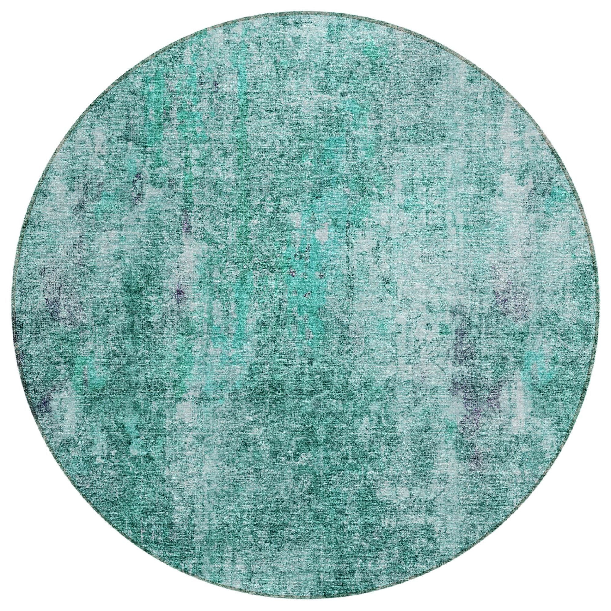 Machine Made ACN655 Teal  Rugs #color_teal 