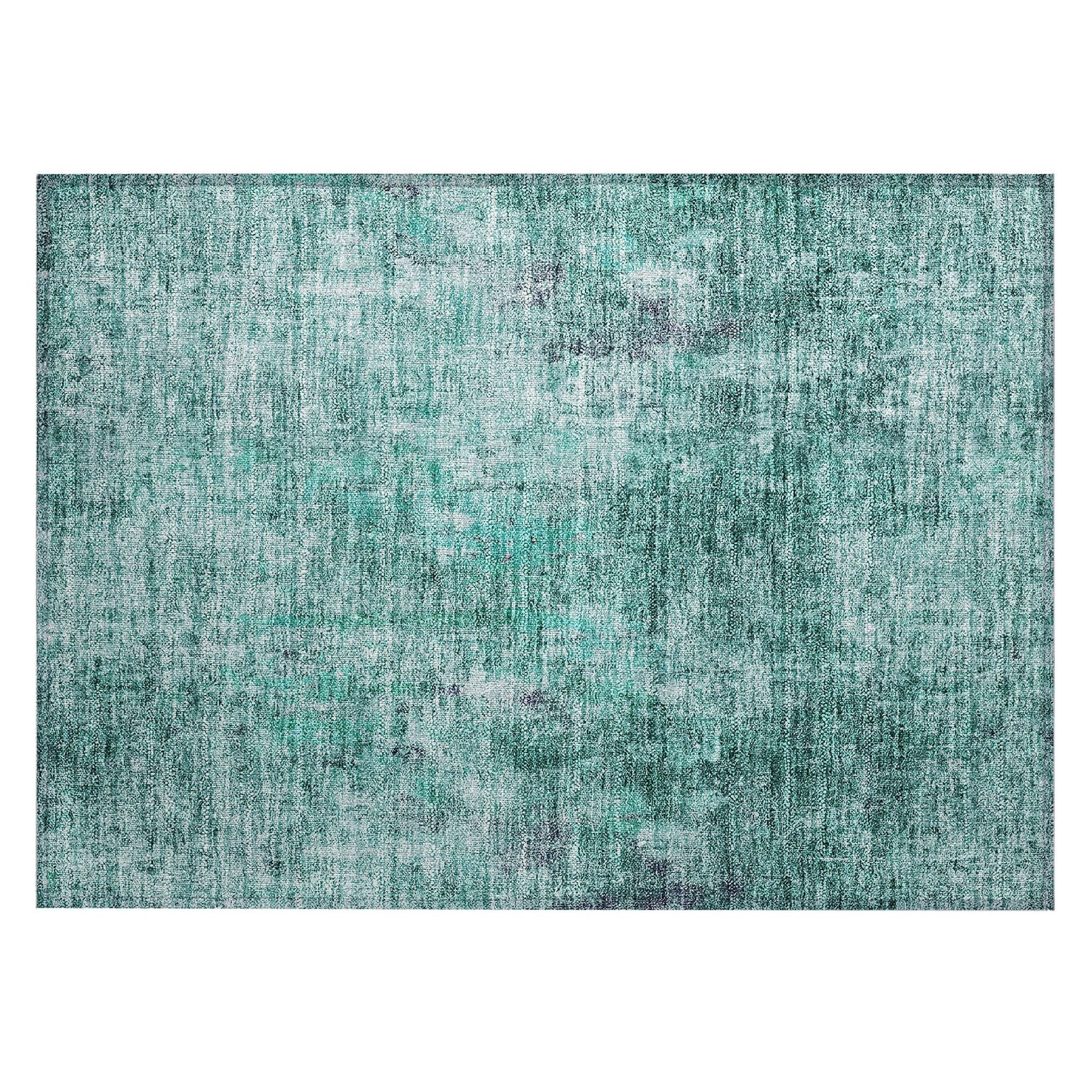 Machine Made ACN655 Teal  Rugs #color_teal 