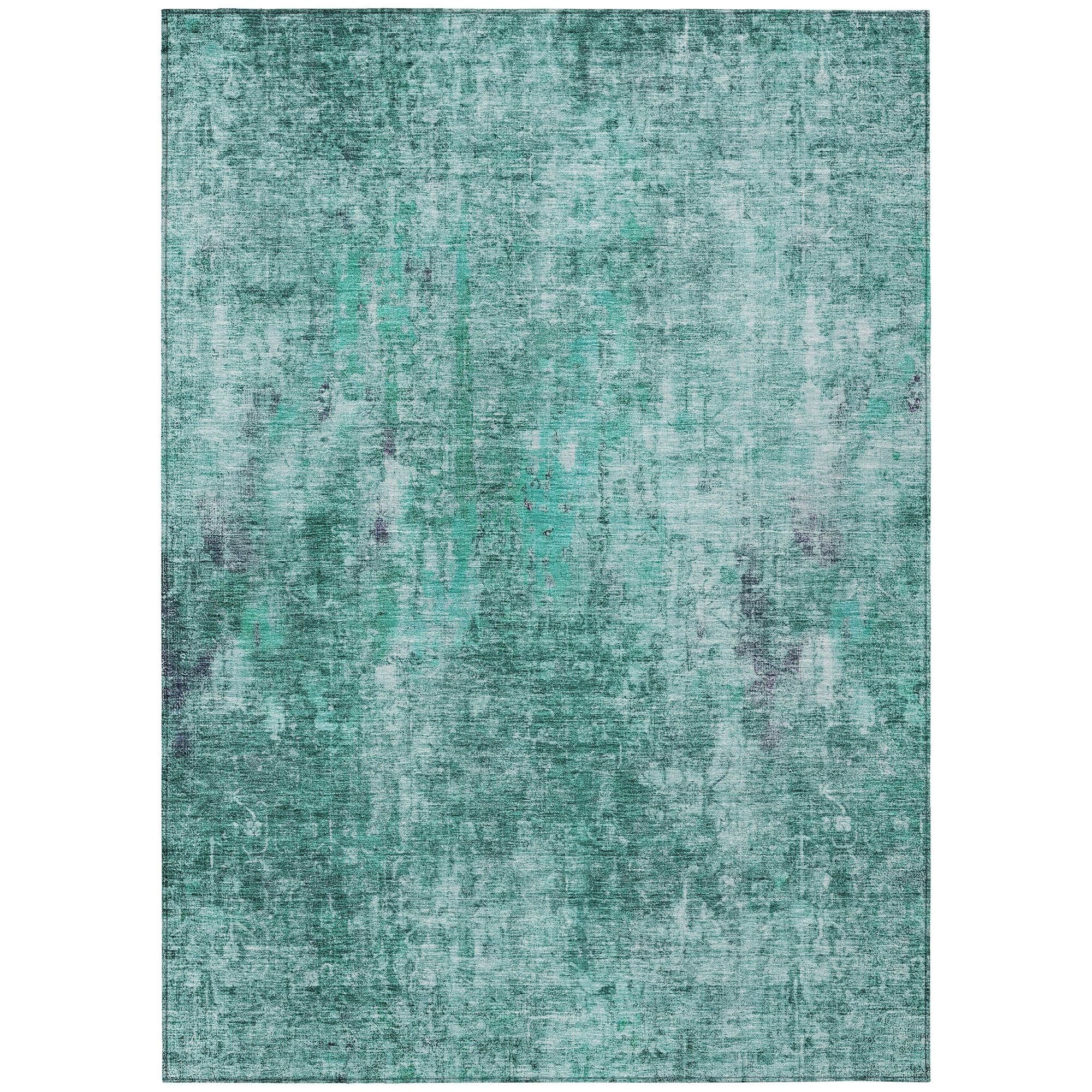 Machine Made ACN655 Teal  Rugs #color_teal 