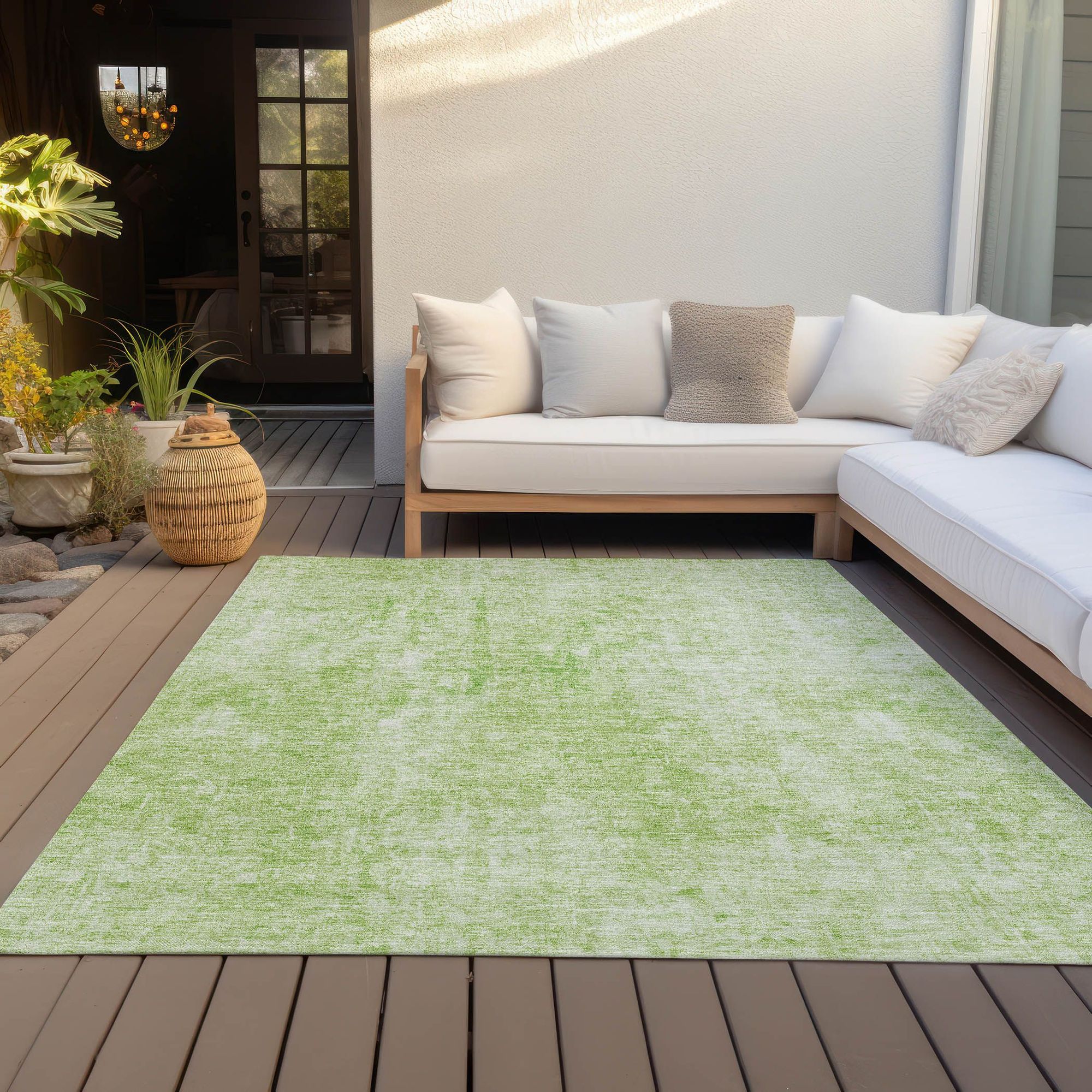 Machine Made ACN656 Aloe Green Rugs #color_aloe green