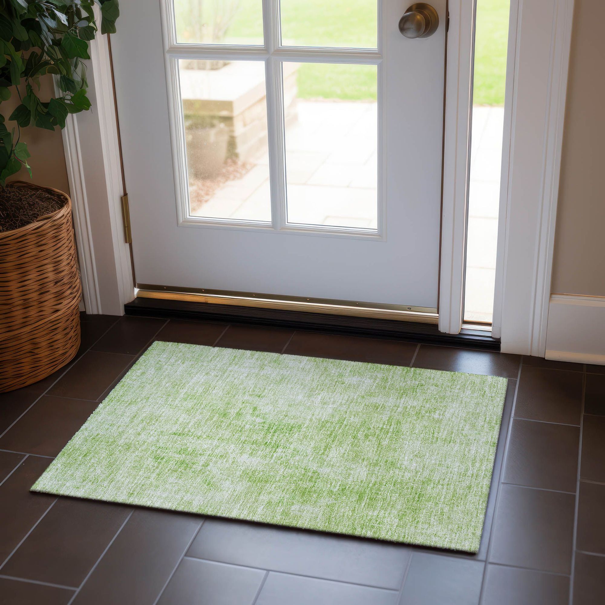 Machine Made ACN656 Aloe Green Rugs #color_aloe green