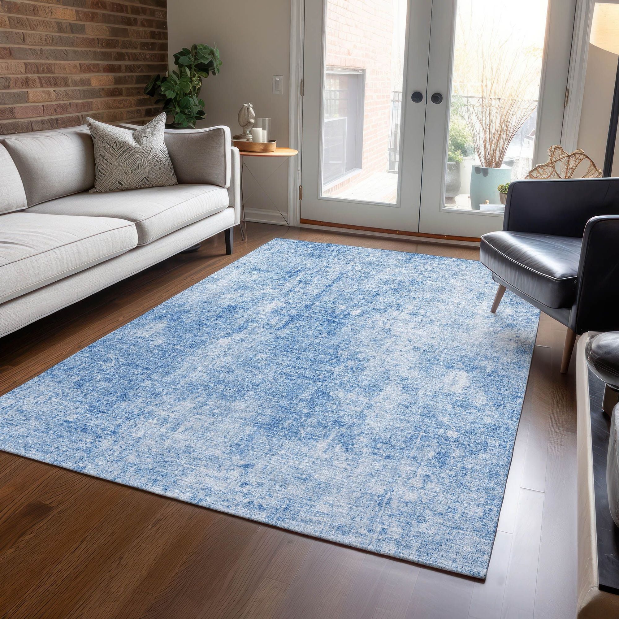 Machine Made ACN656 Blue  Rugs #color_blue 