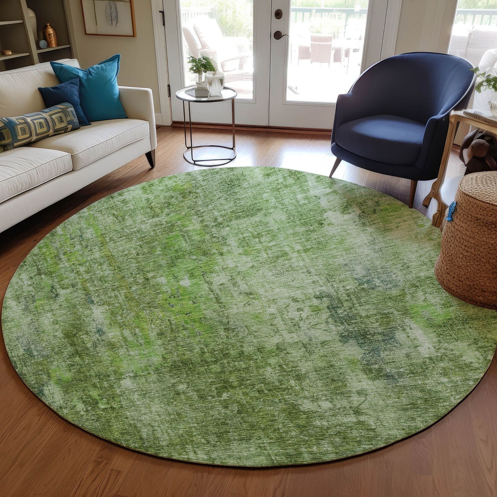 Machine Made ACN656 Olive Green Rugs #color_olive green