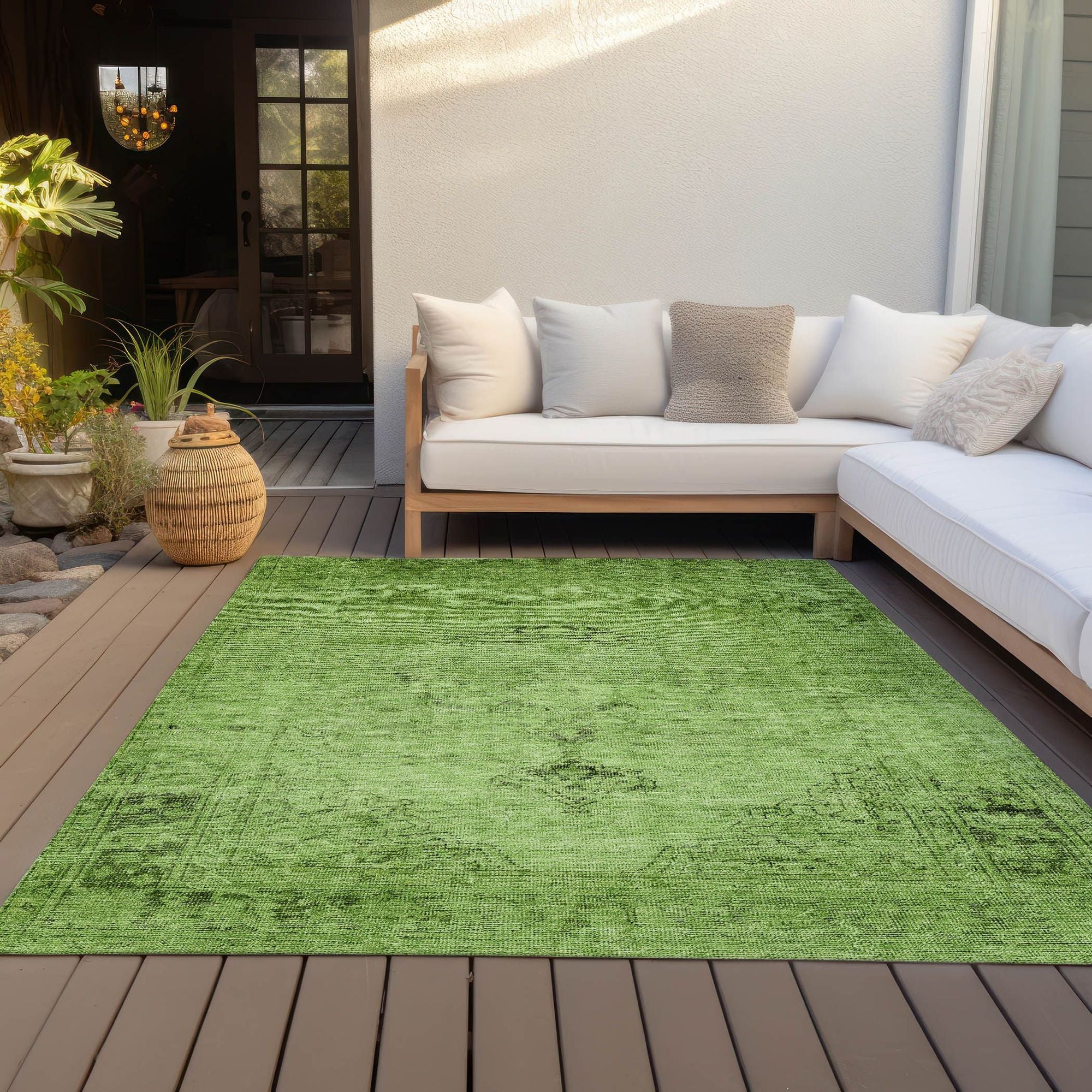 Machine Made ACN658 Aloe Green Rugs #color_aloe green