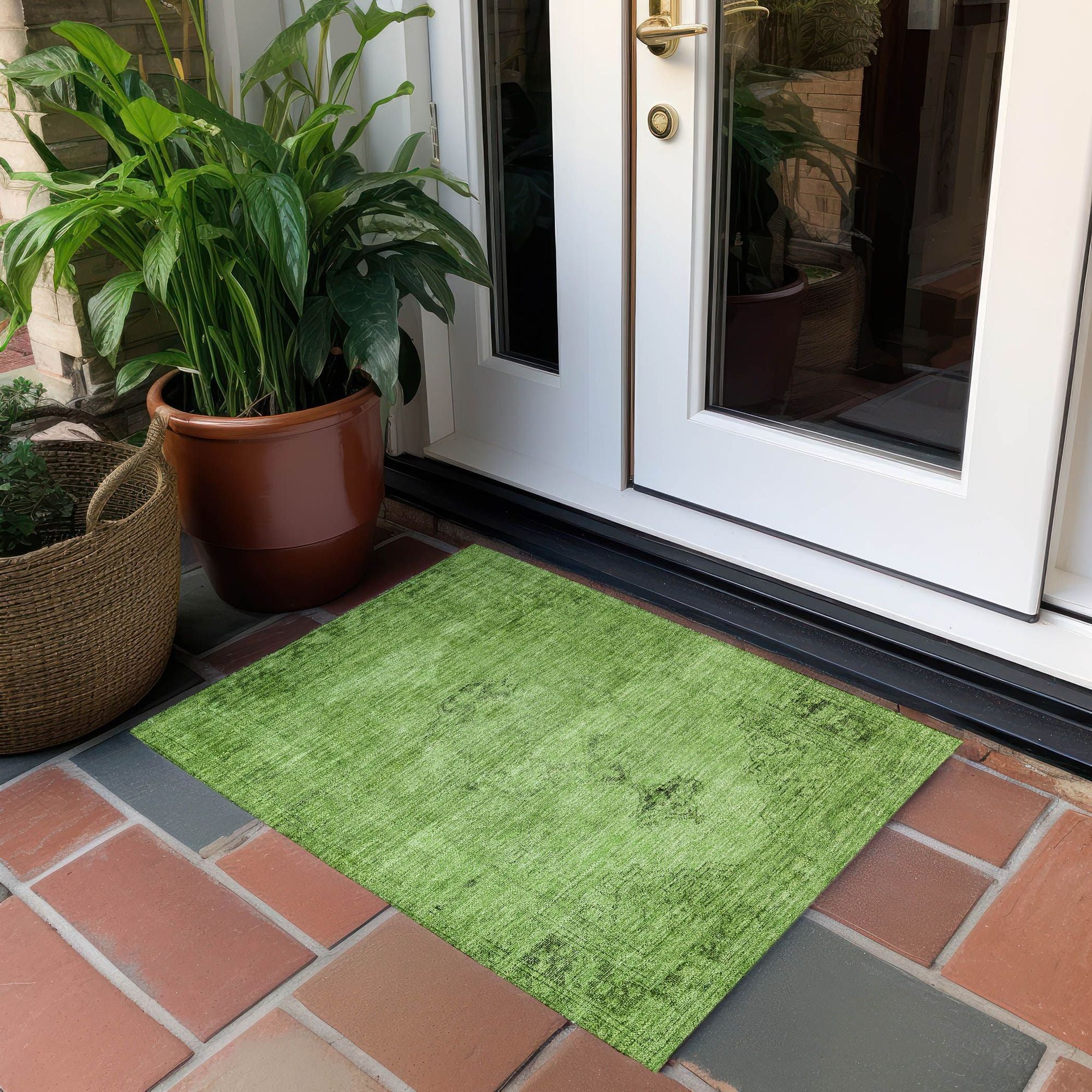 Machine Made ACN658 Aloe Green Rugs #color_aloe green