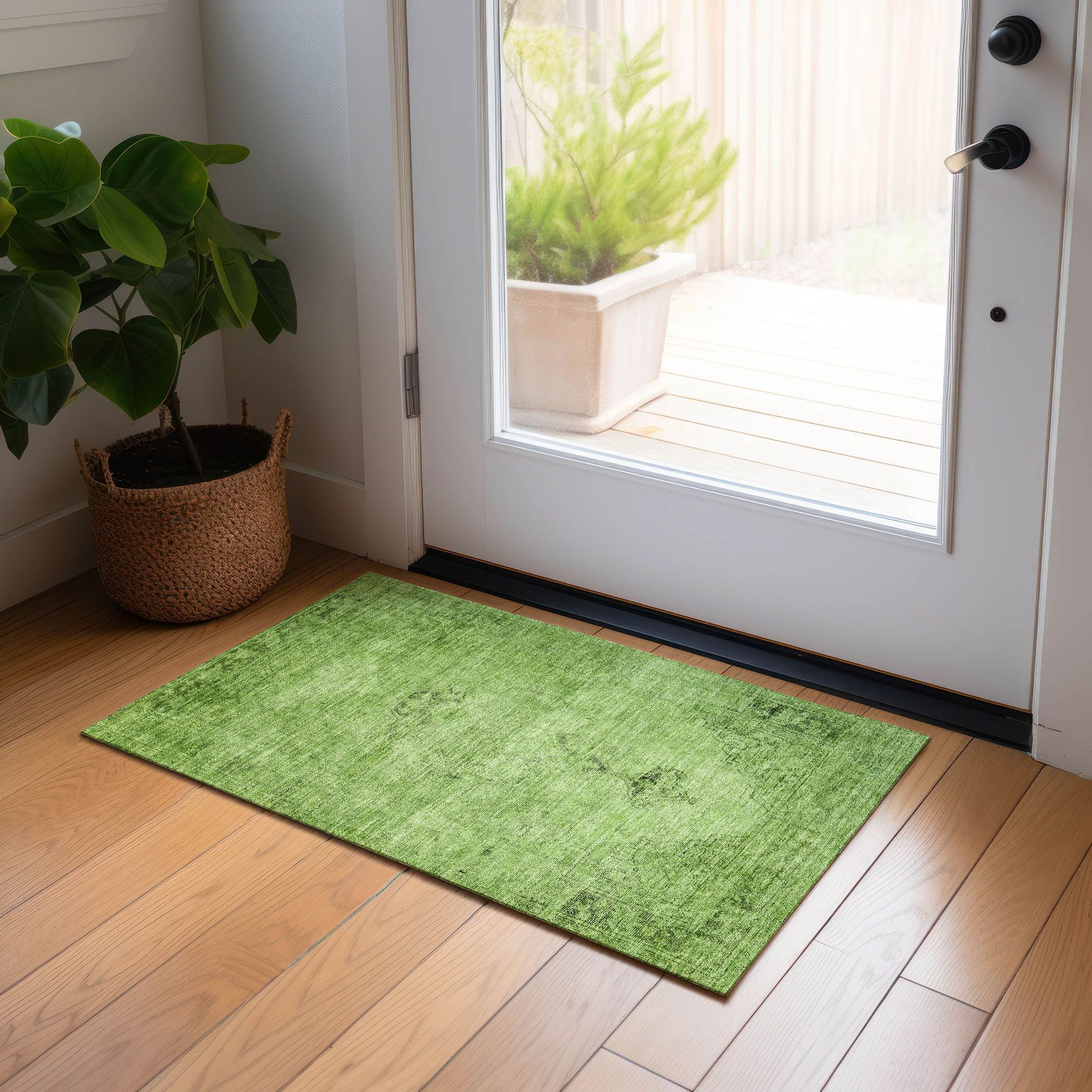 Machine Made ACN658 Aloe Green Rugs #color_aloe green