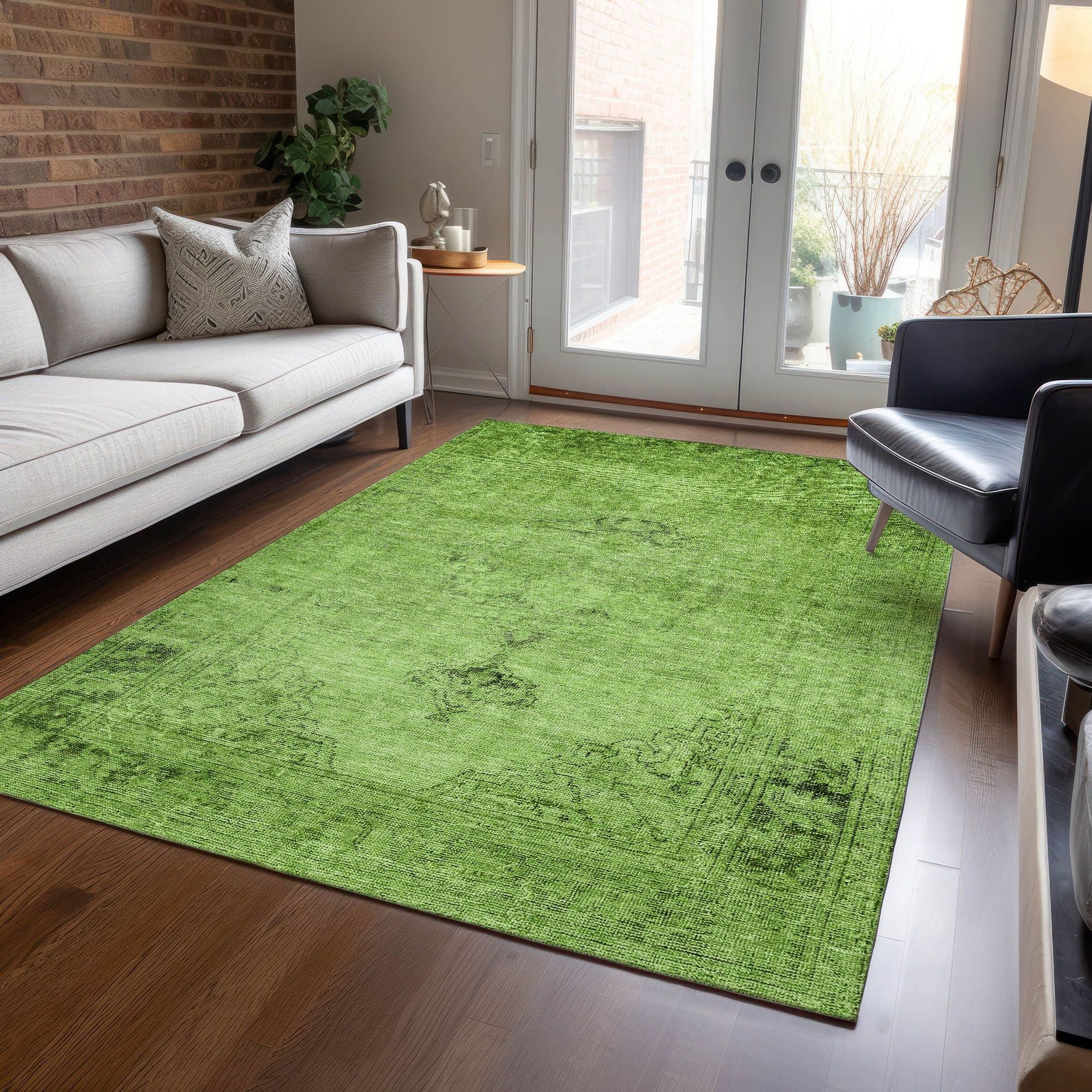 Machine Made ACN658 Aloe Green Rugs #color_aloe green