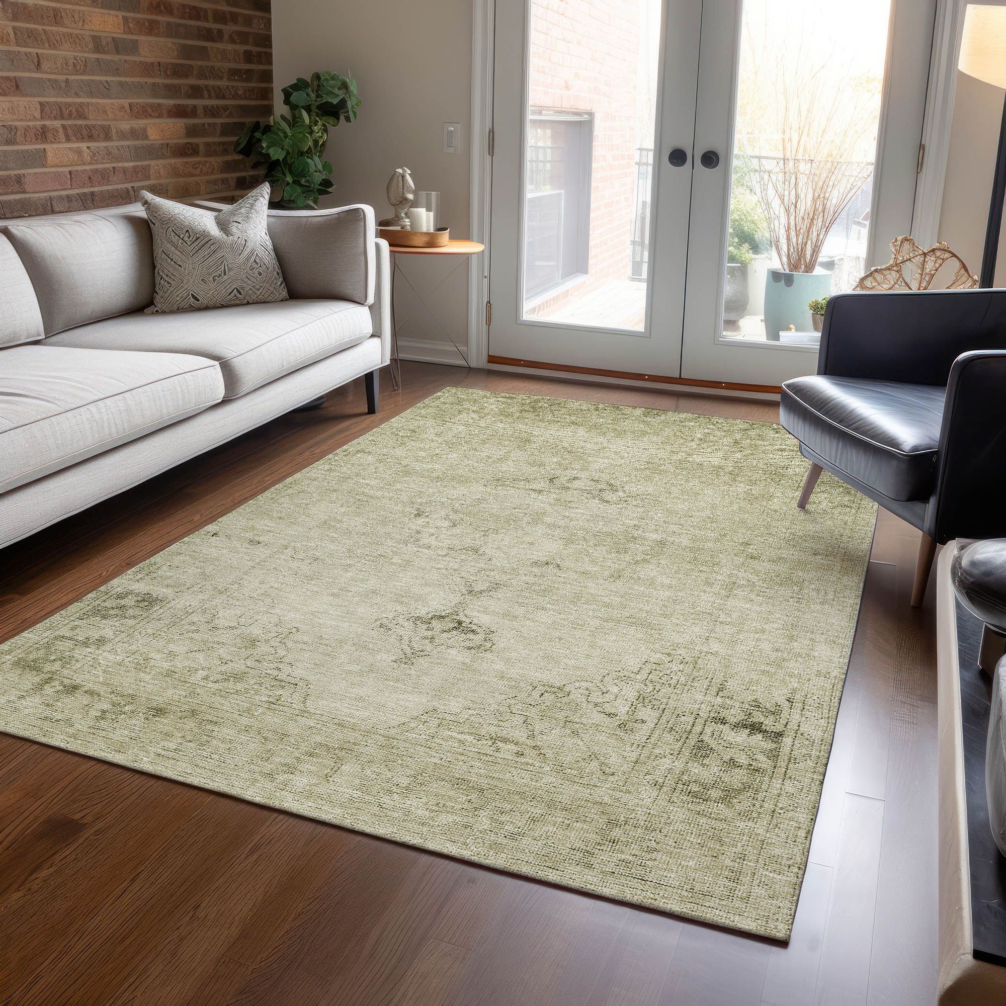 Machine Made ACN658 Beige Brown Rugs #color_beige brown