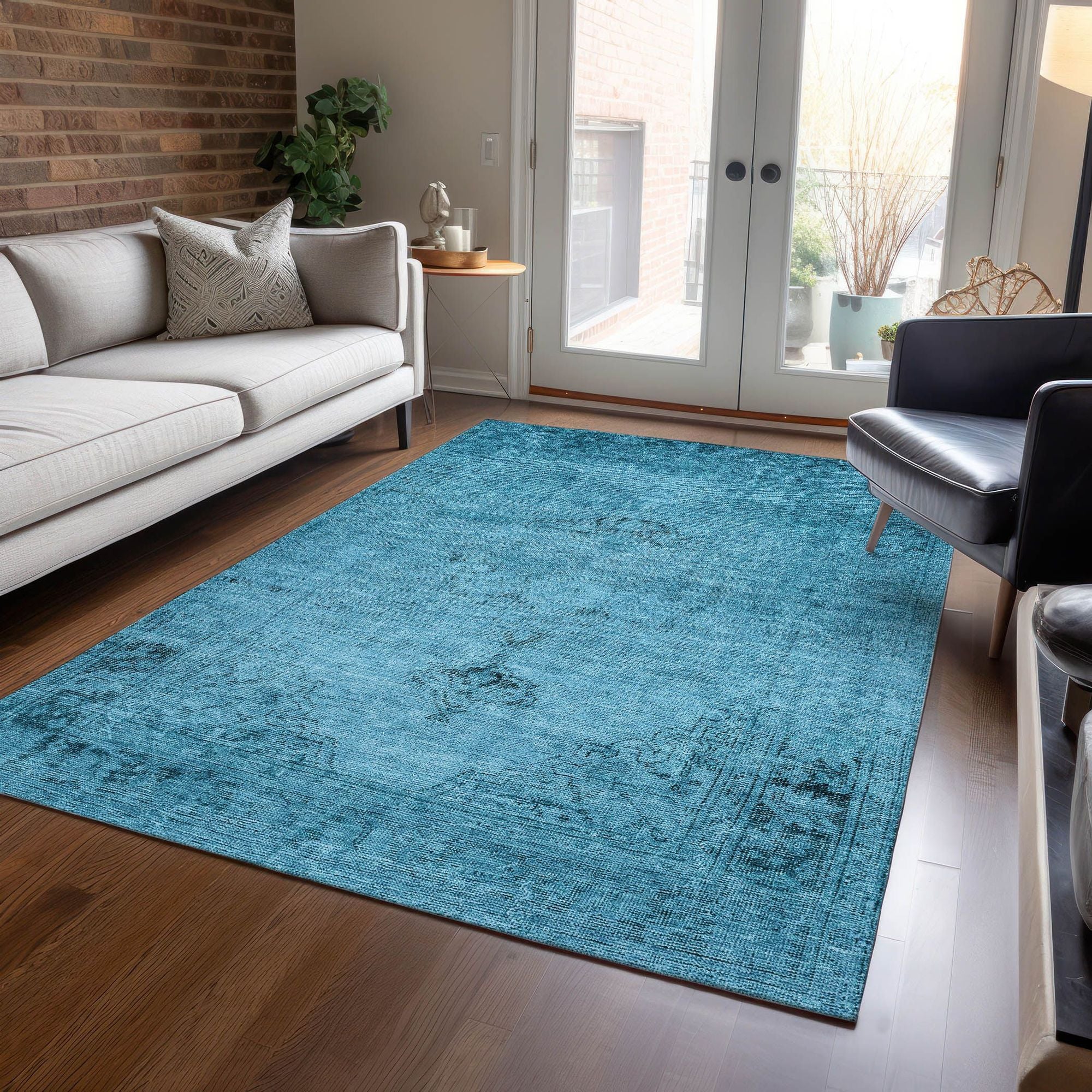 Machine Made ACN658 Blue  Rugs #color_blue 