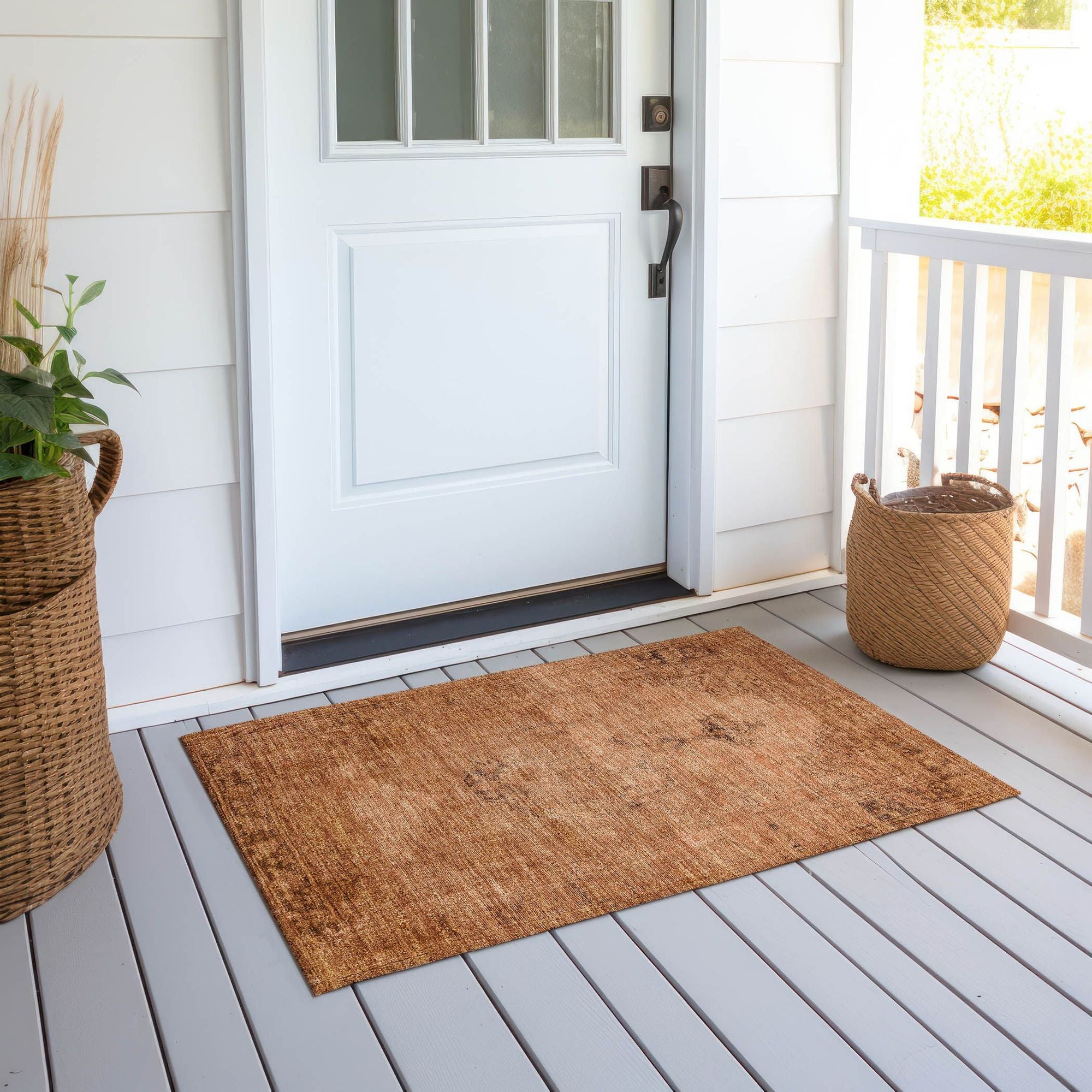 Machine Made ACN658 Copper Orange Rugs #color_copper orange