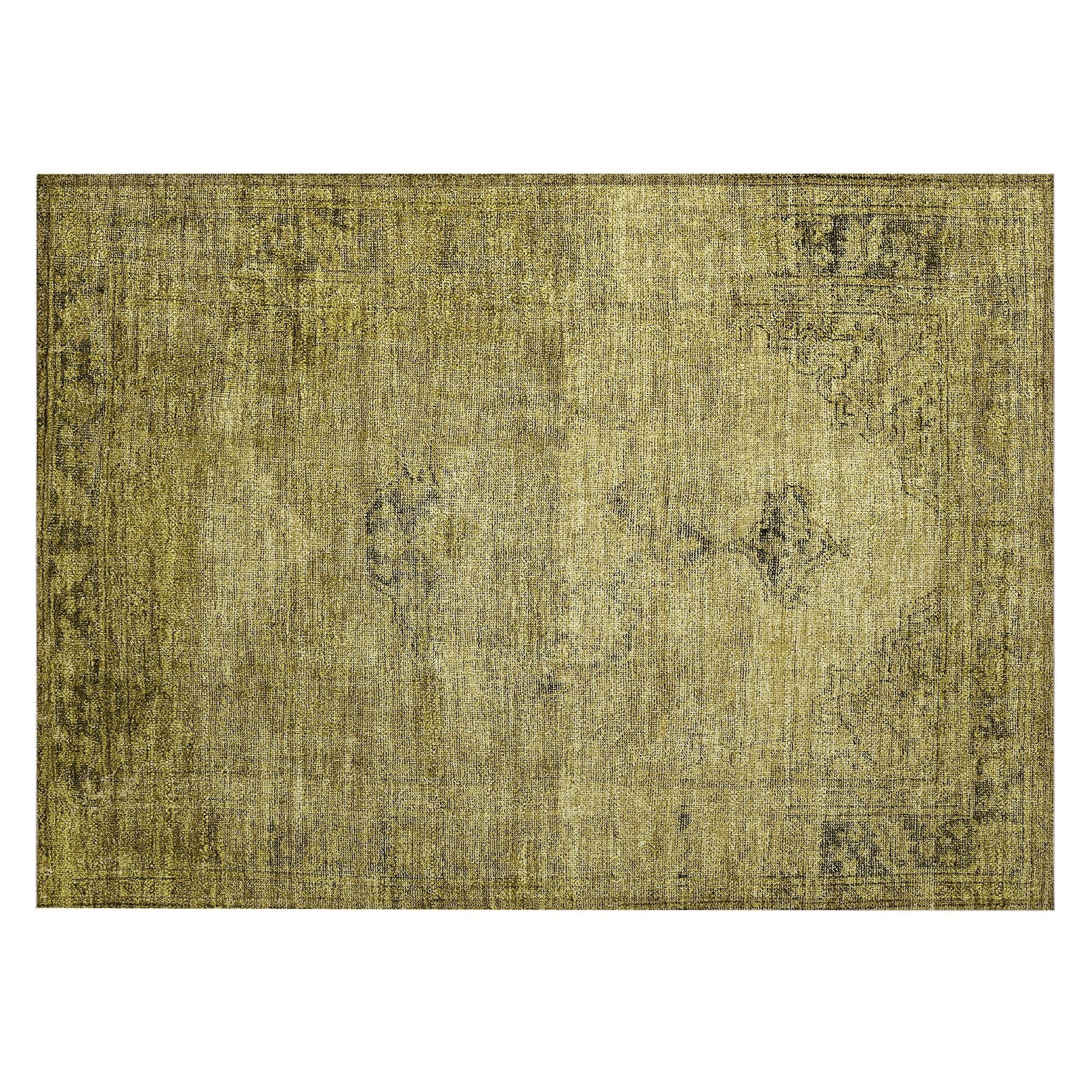 Machine Made ACN658 Gold  Rugs #color_gold 