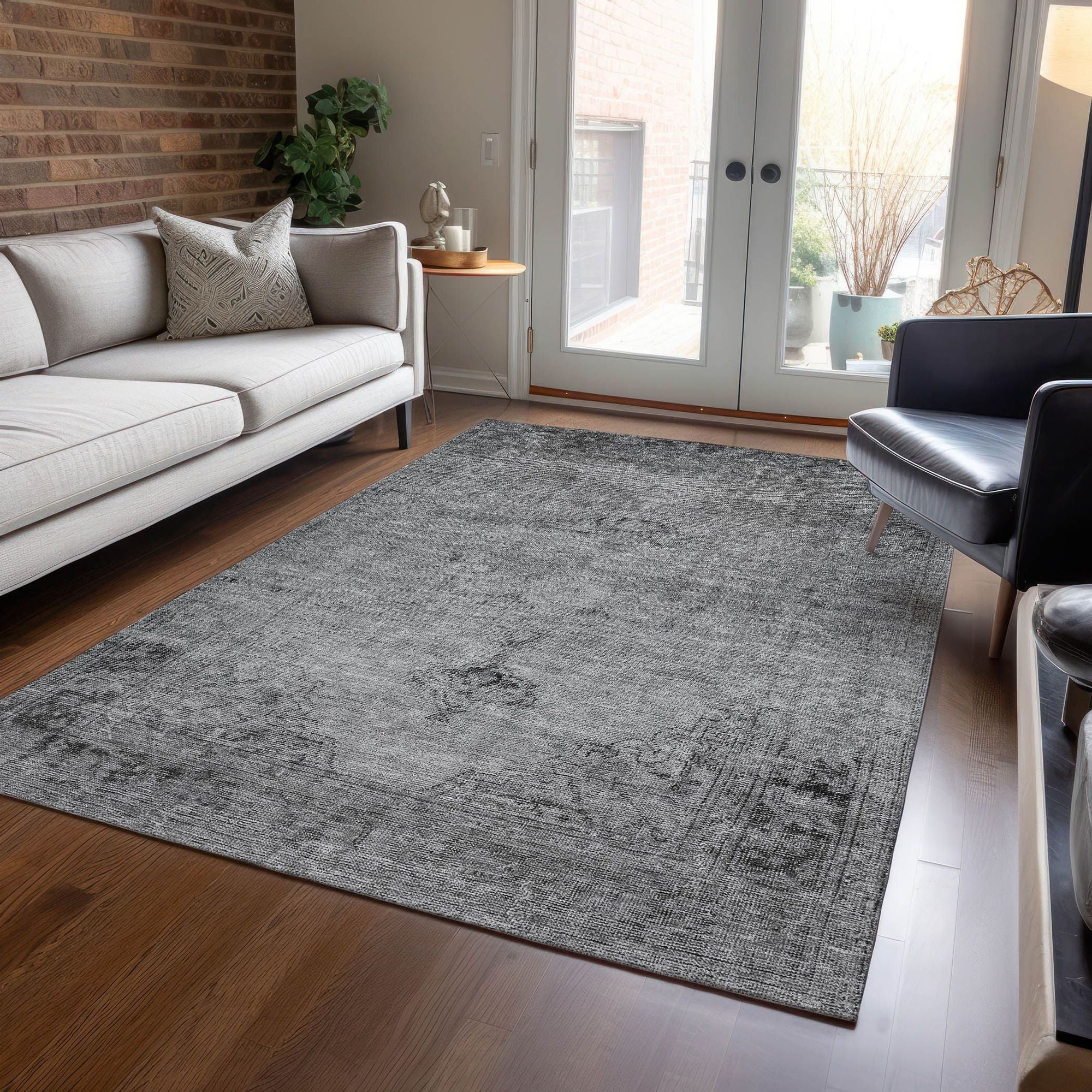 Machine Made ACN658 Gray  Rugs #color_gray 