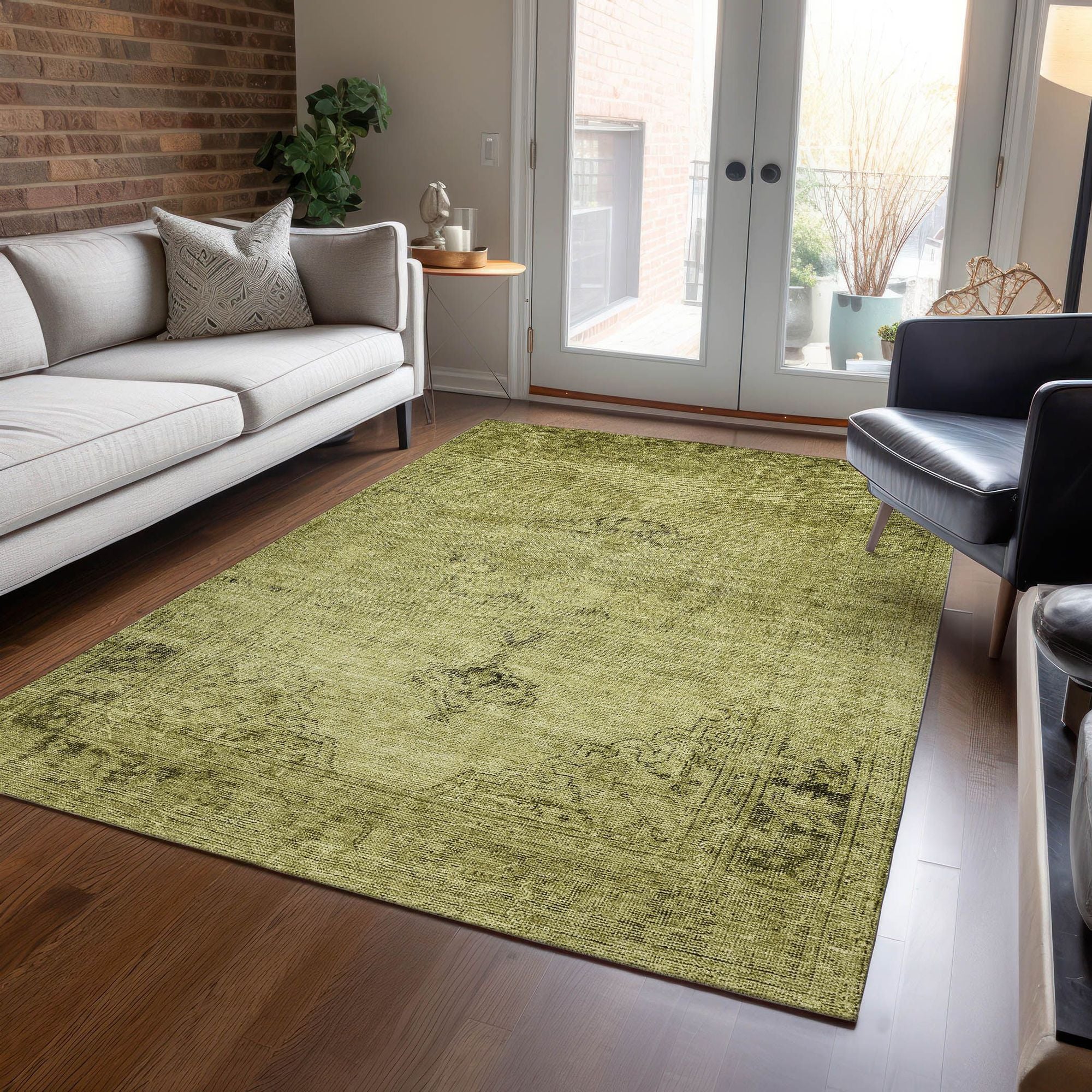 Machine Made ACN658 Khaki Brown Rugs #color_khaki brown