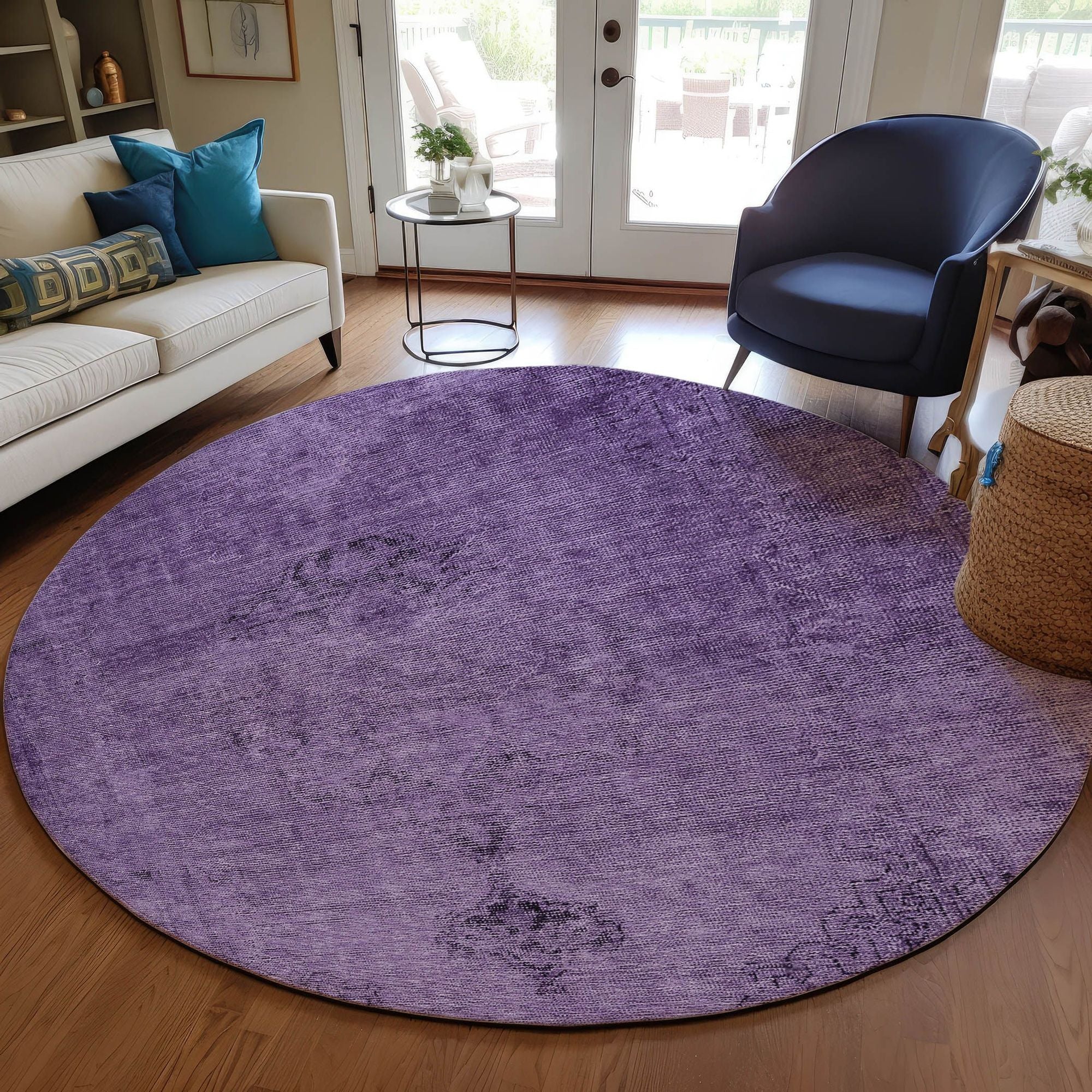 Machine Made ACN658 Purple  Rugs #color_purple 