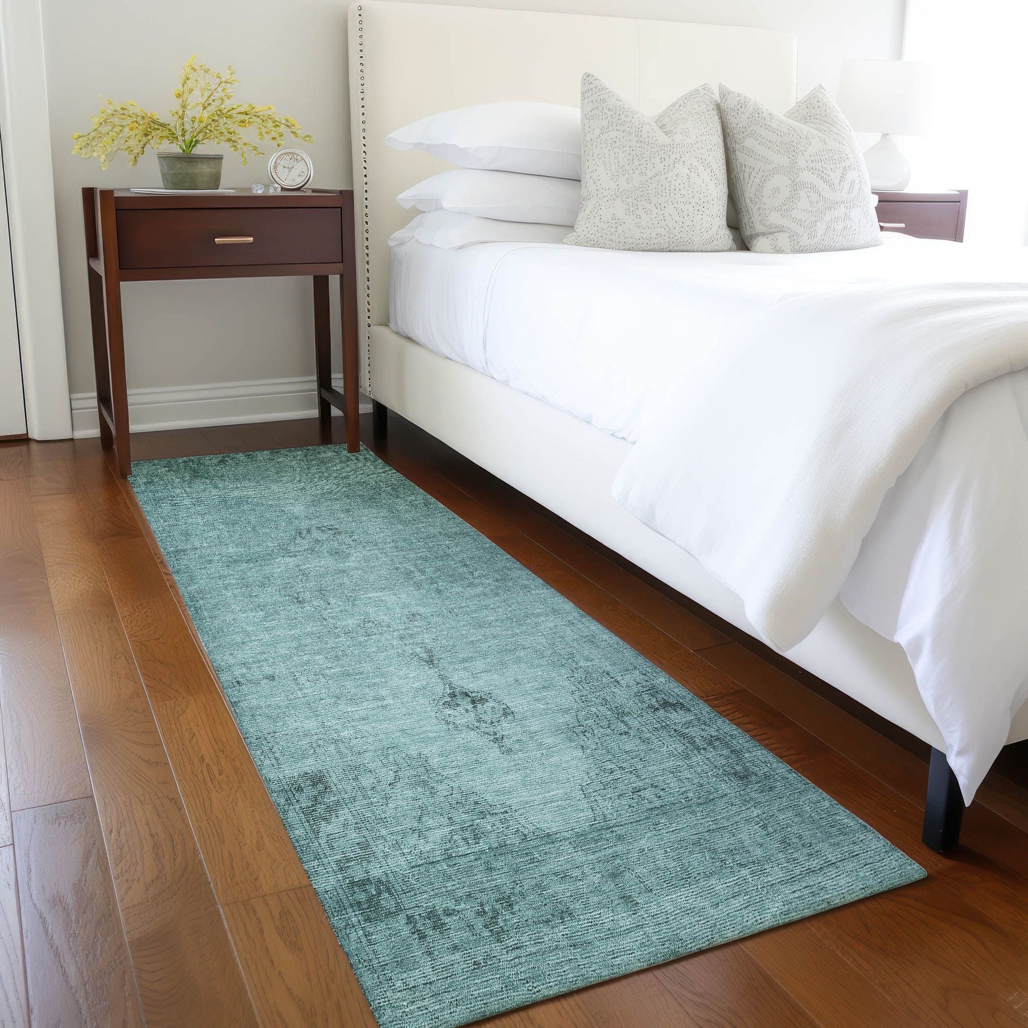 Machine Made ACN658 Teal  Rugs #color_teal 