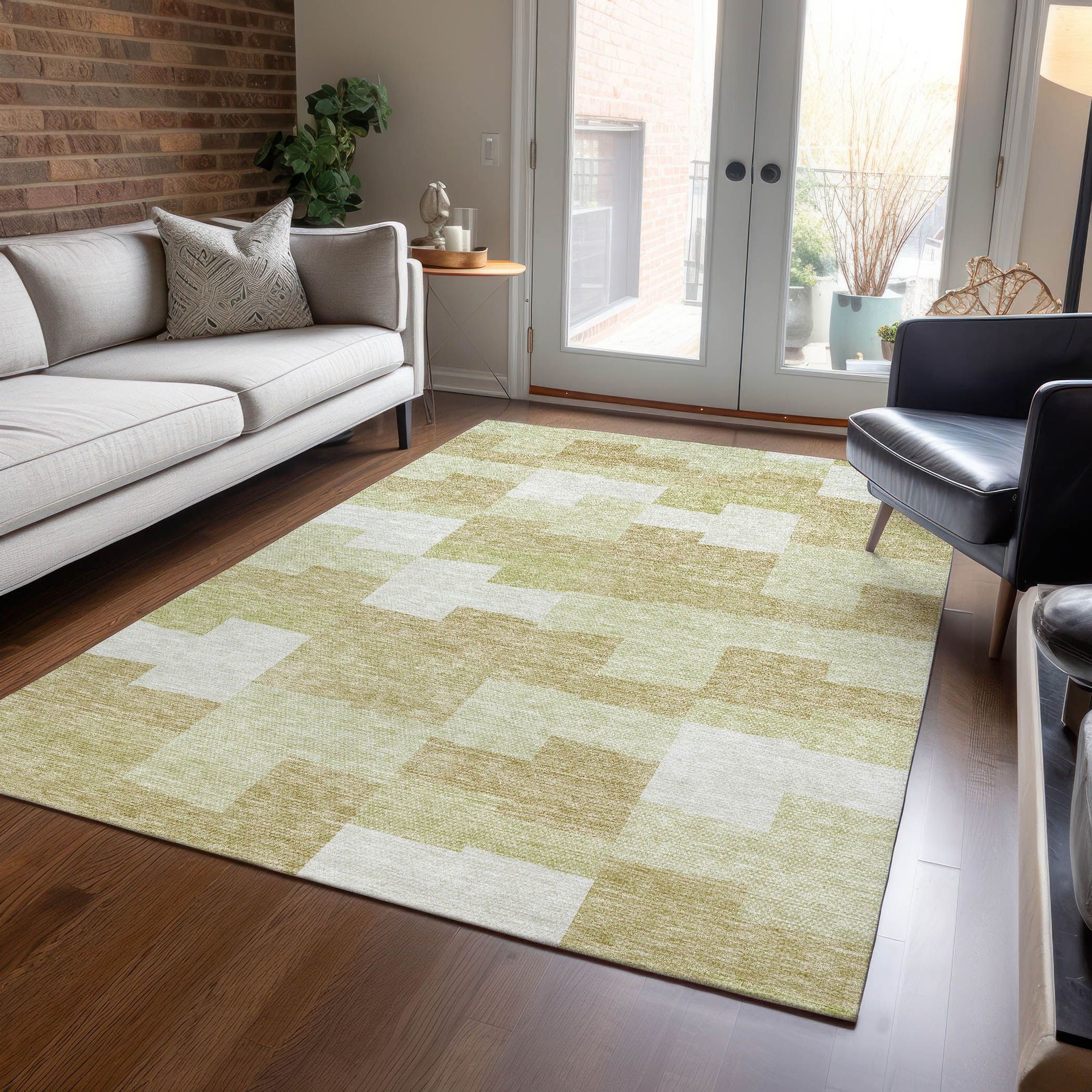 Machine Made ACN659 Beige Brown Rugs #color_beige brown