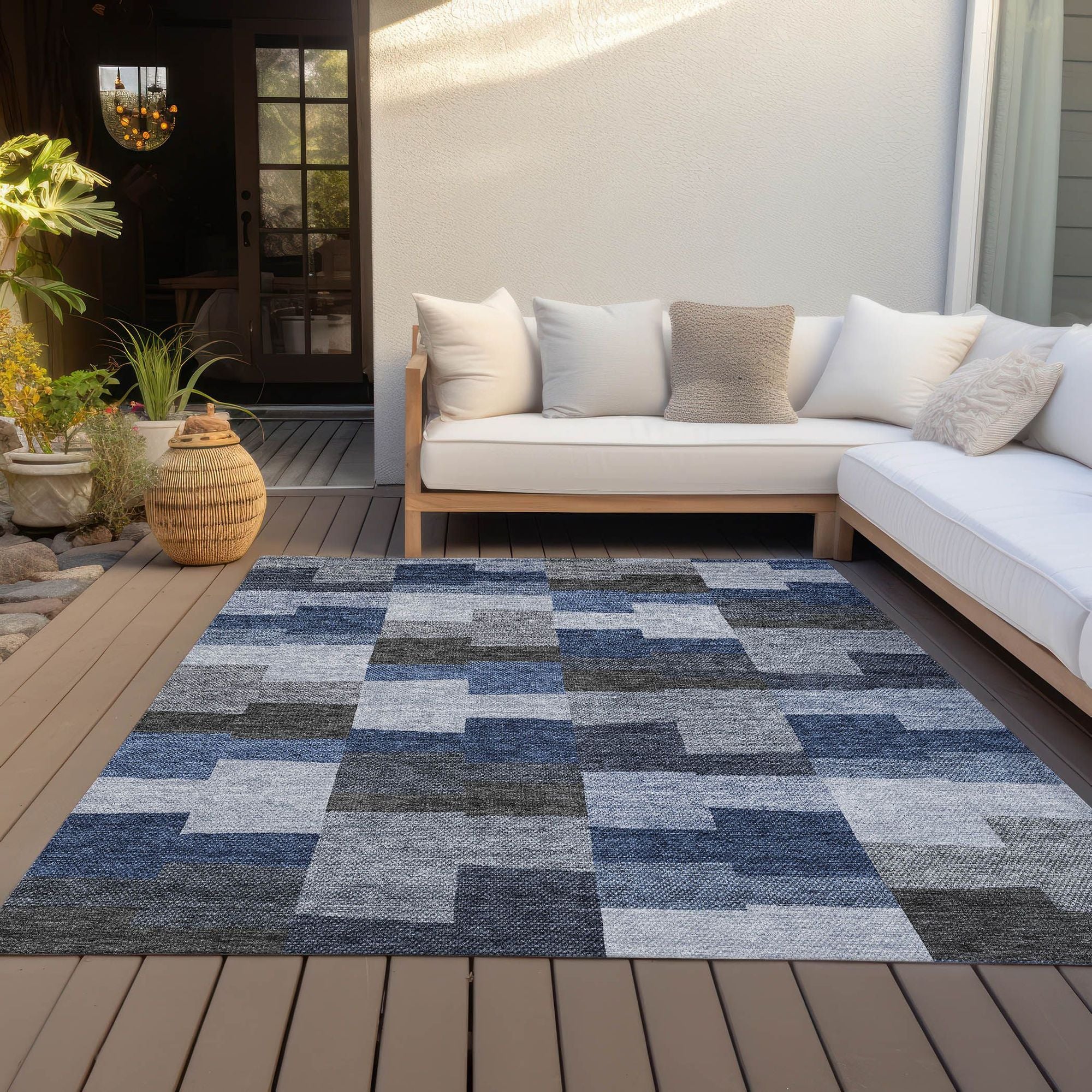 Machine Made ACN659 Blue  Rugs #color_blue 