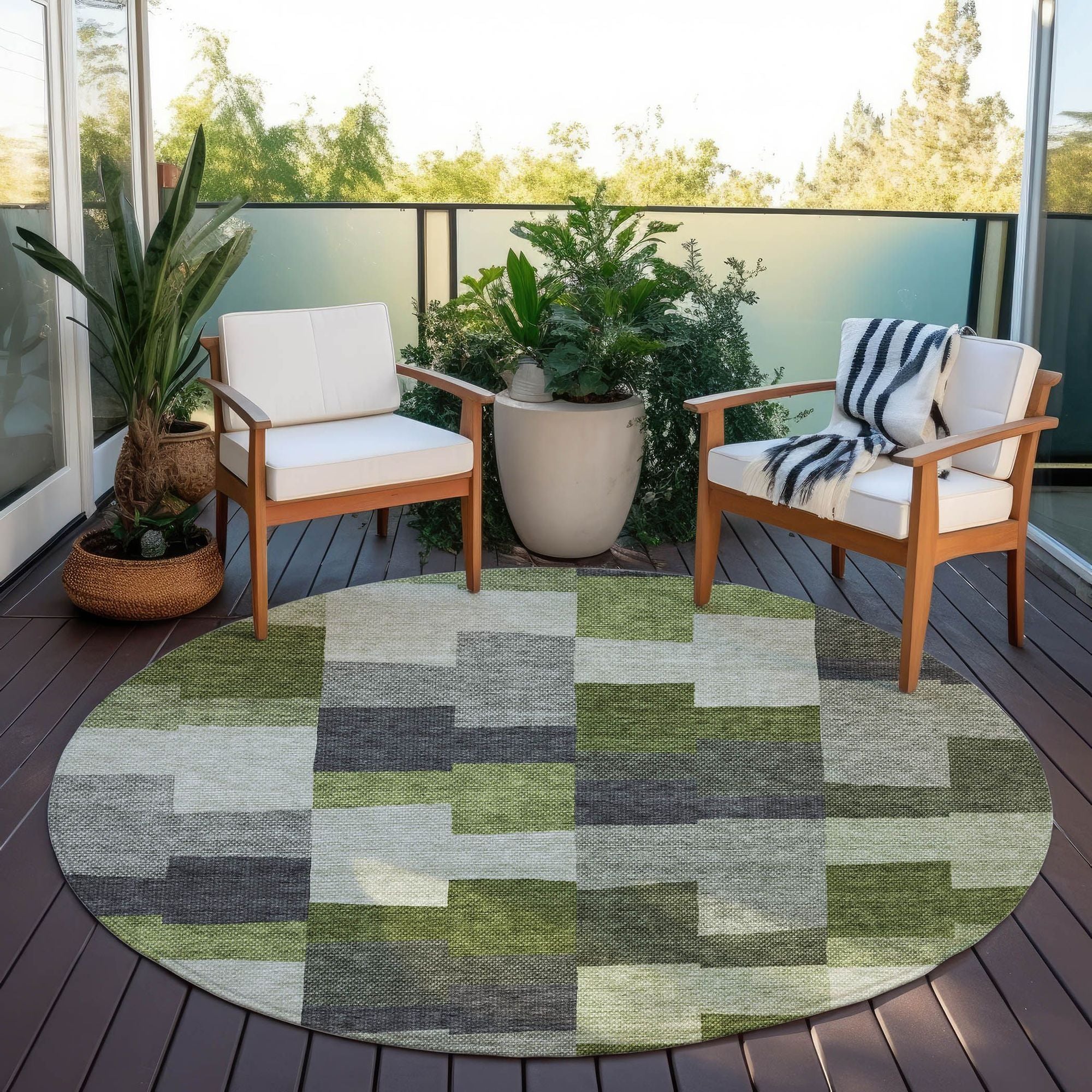 Machine Made ACN659 Olive Green Rugs #color_olive green