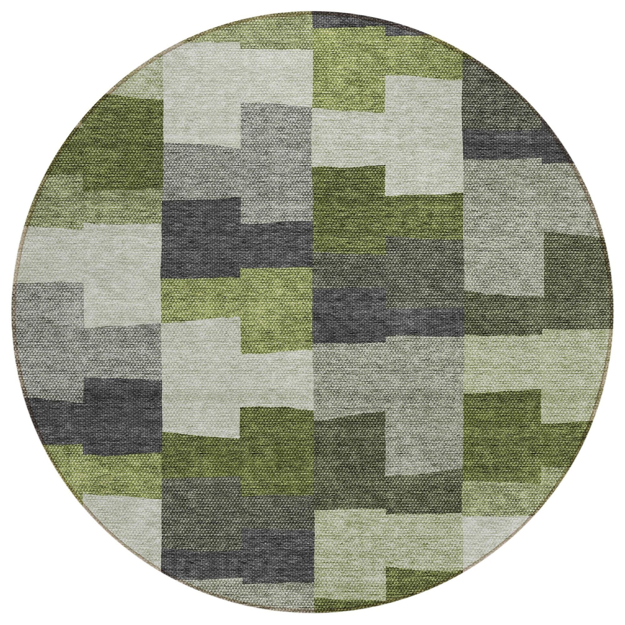 Machine Made ACN659 Olive Green Rugs #color_olive green