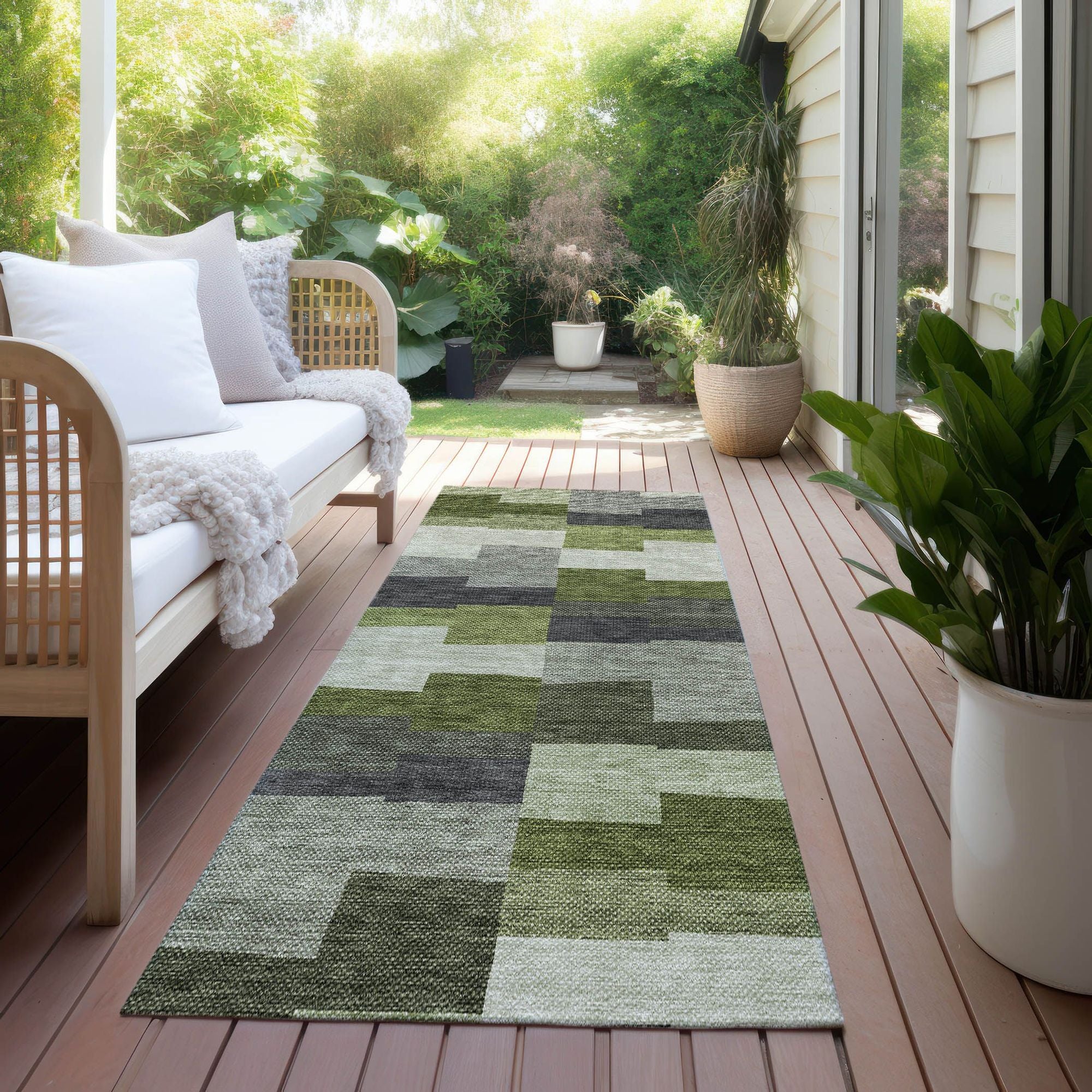 Machine Made ACN659 Olive Green Rugs #color_olive green