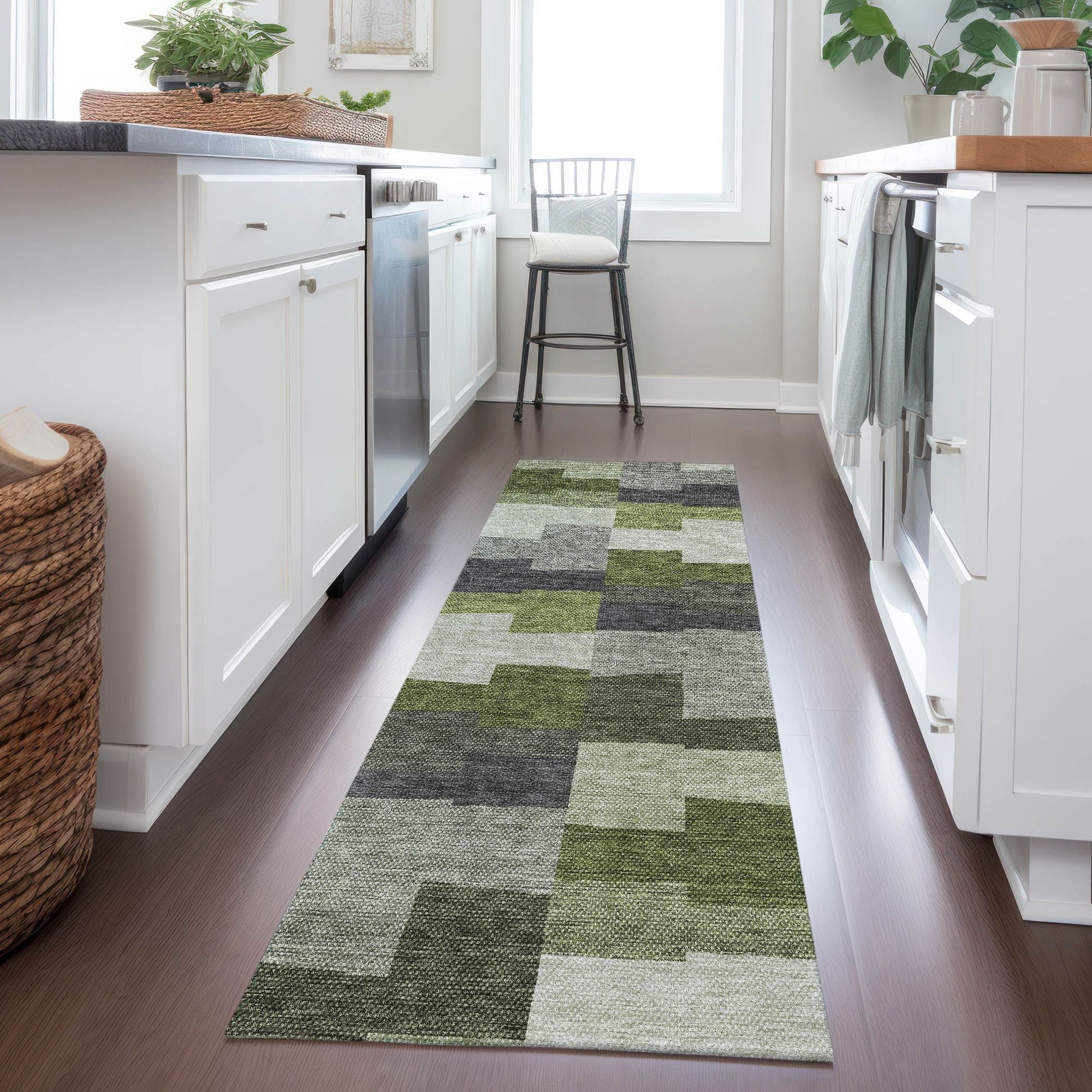 Machine Made ACN659 Olive Green Rugs #color_olive green