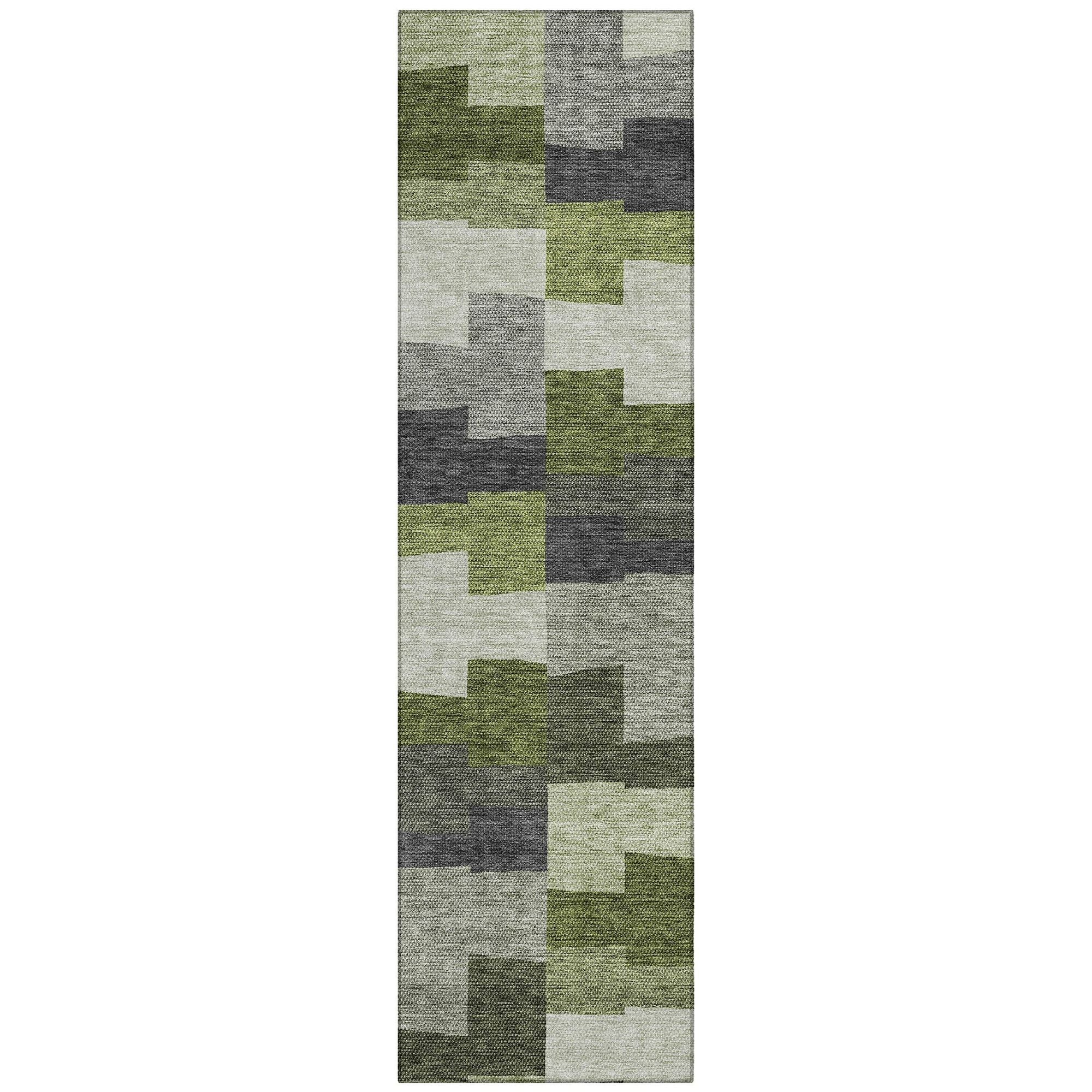 Machine Made ACN659 Olive Green Rugs #color_olive green