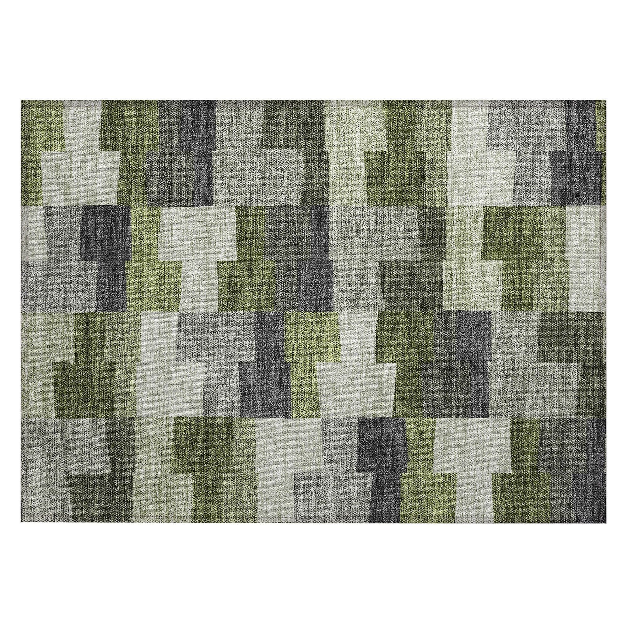 Machine Made ACN659 Olive Green Rugs #color_olive green