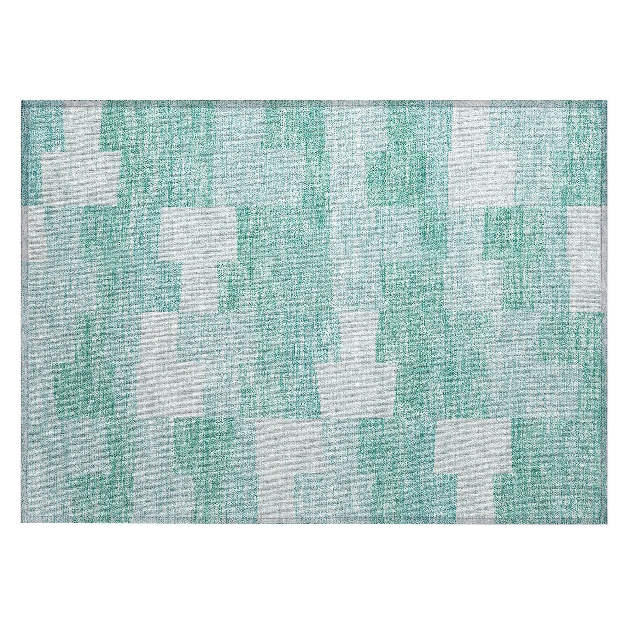 Machine Made ACN659 Teal  Rugs #color_teal 