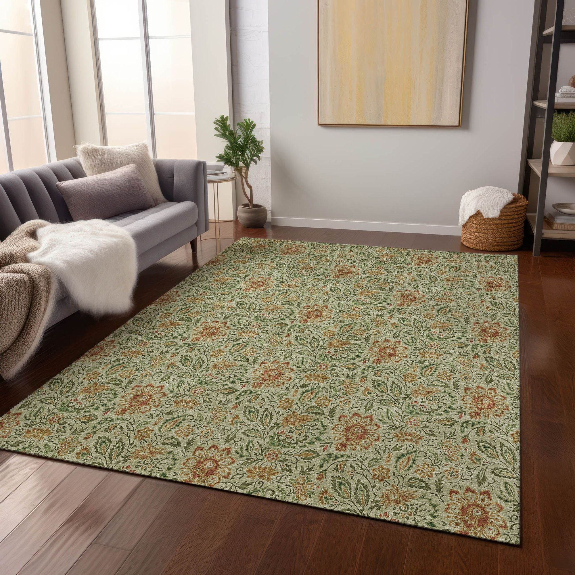 Machine Made ACN660 Aloe Green Rugs #color_aloe green