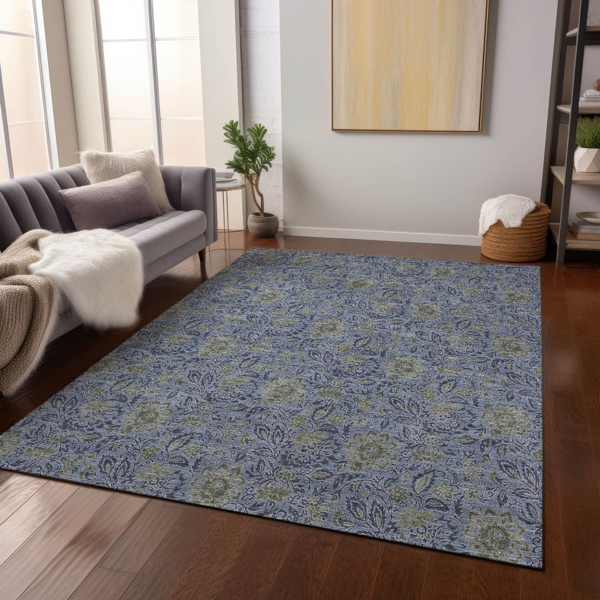 Machine Made ACN660 Denim Blue Rugs #color_denim blue