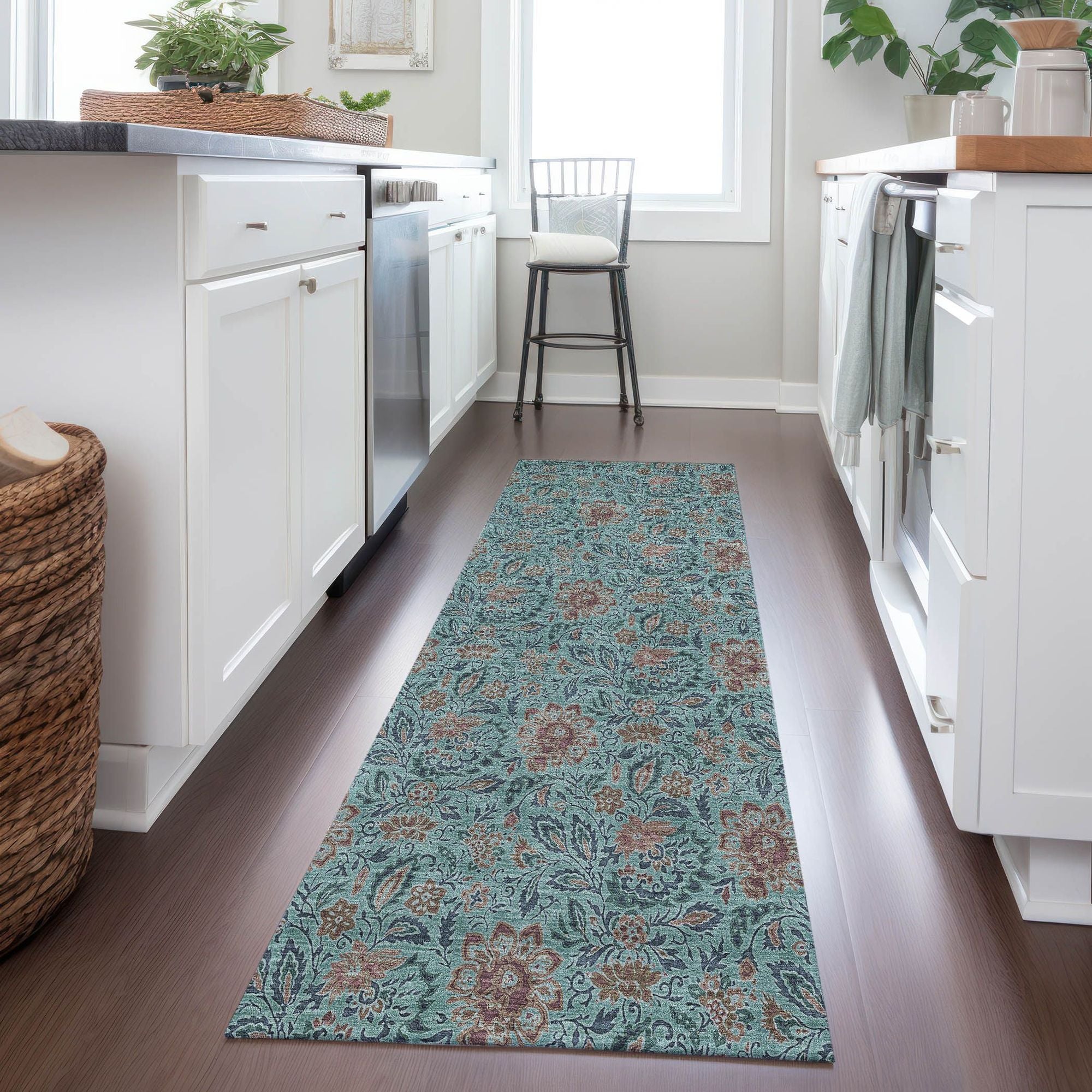 Machine Made ACN660 Teal  Rugs #color_teal 