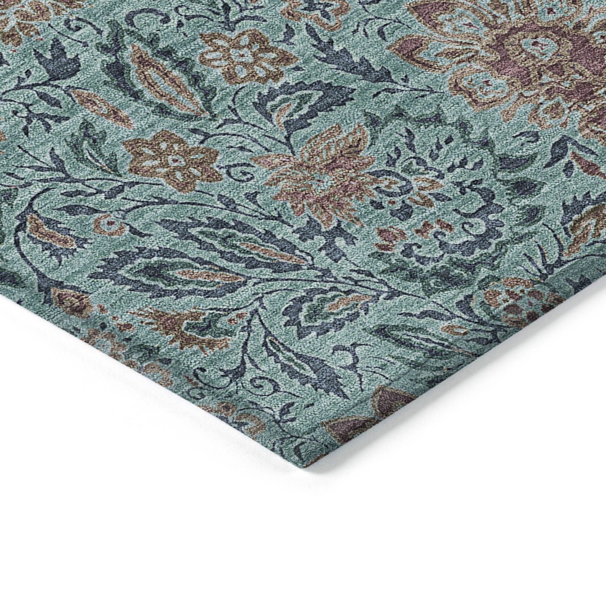 Machine Made ACN660 Teal  Rugs #color_teal 