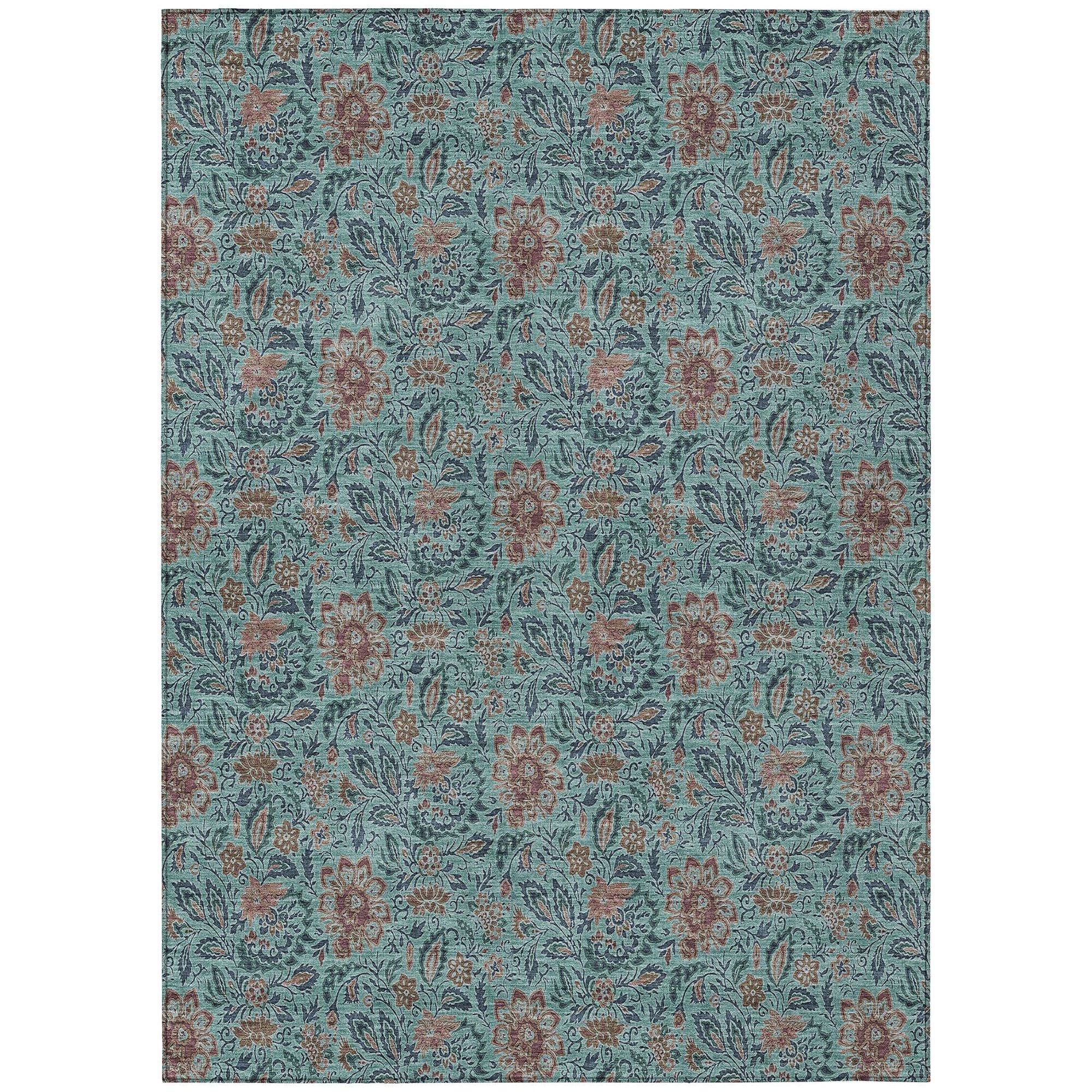 Machine Made ACN660 Teal  Rugs #color_teal 