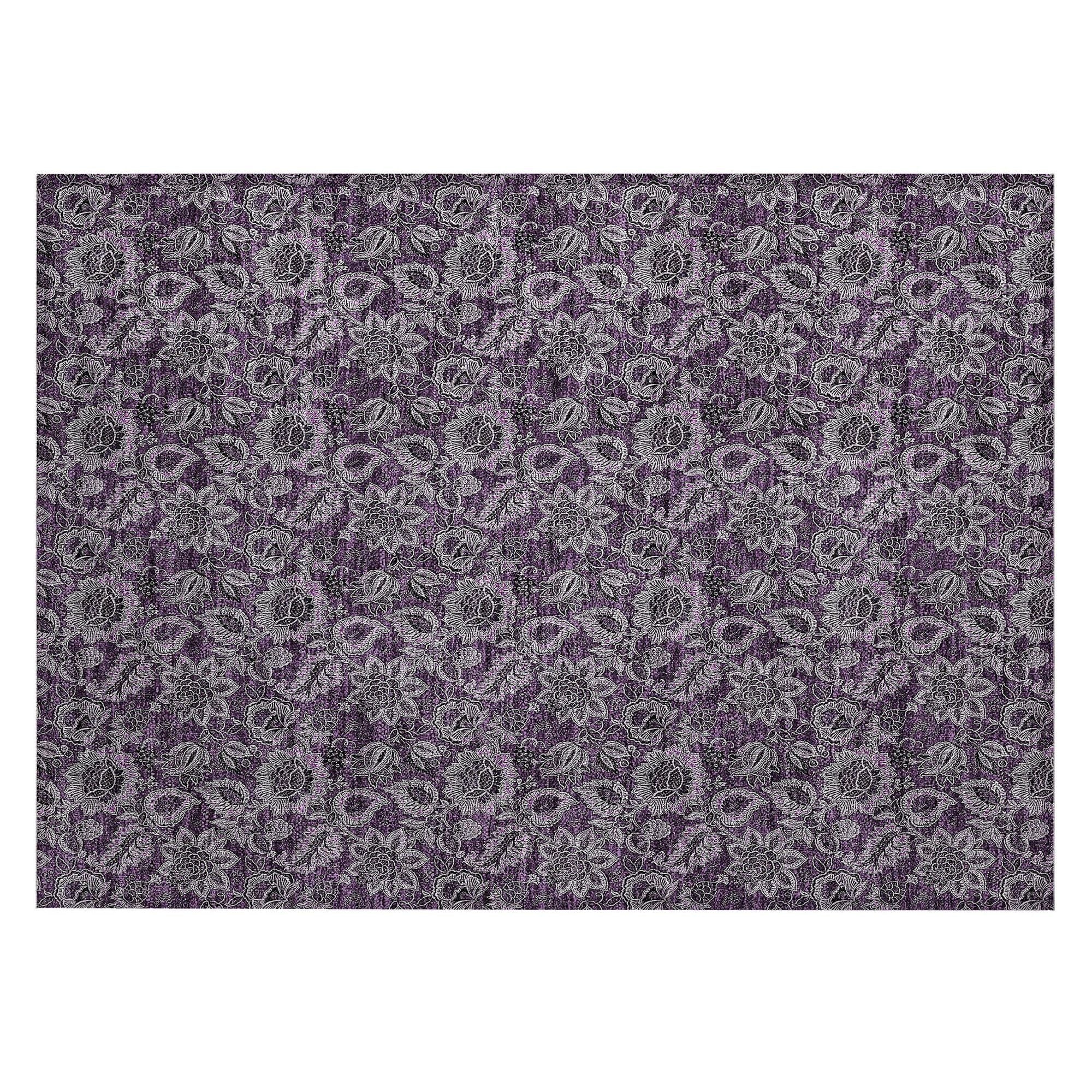 Machine Made ACN661 Eggplant Purple Rugs #color_eggplant purple