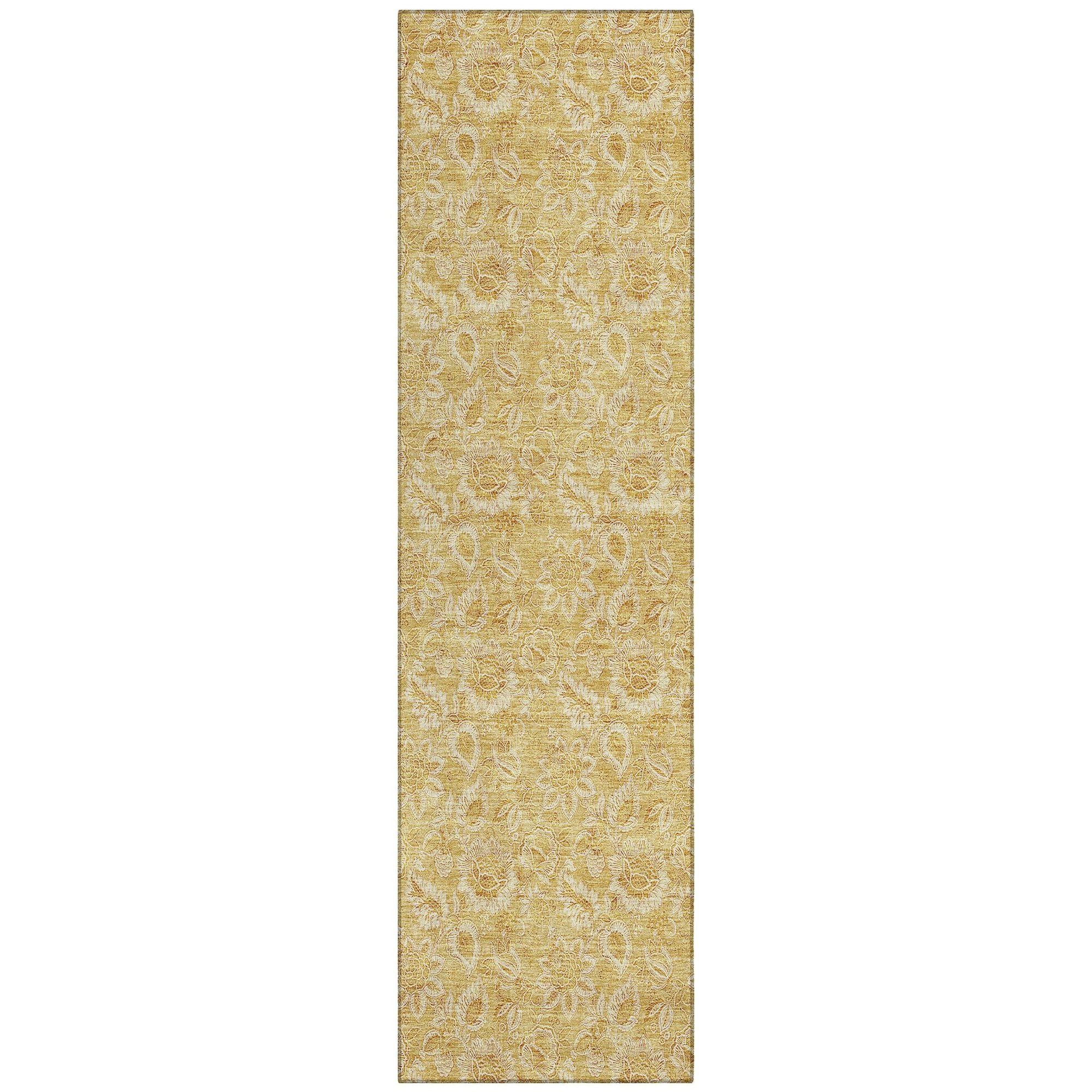 Machine Made ACN661 Gold  Rugs #color_gold 