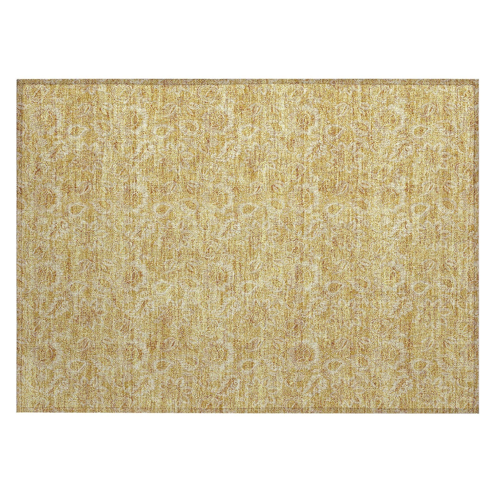 Machine Made ACN661 Gold  Rugs #color_gold 