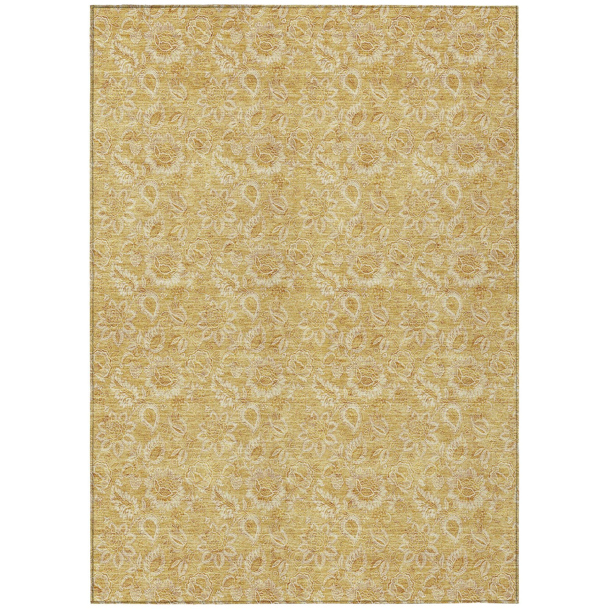 Machine Made ACN661 Gold  Rugs #color_gold 