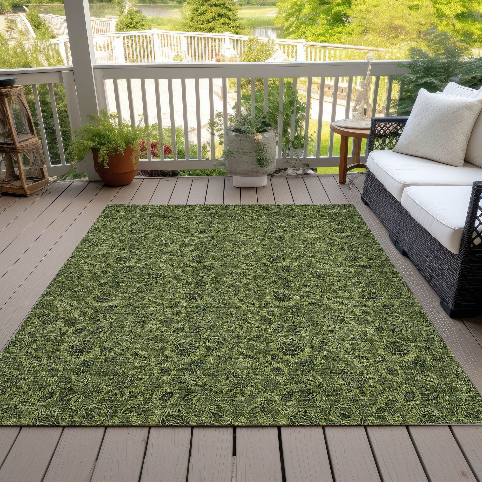 Machine Made ACN661 Olive Green Rugs #color_olive green