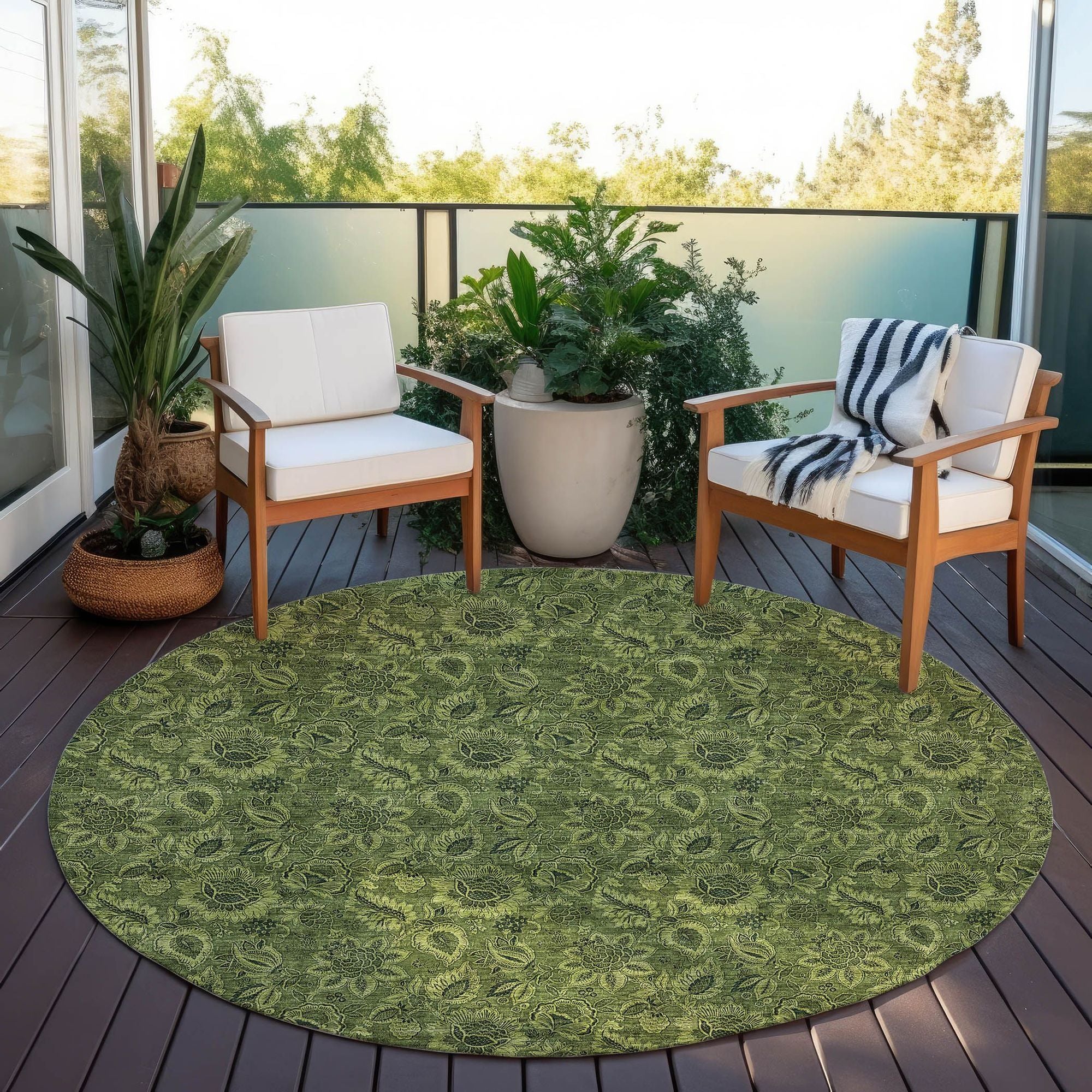 Machine Made ACN661 Olive Green Rugs #color_olive green