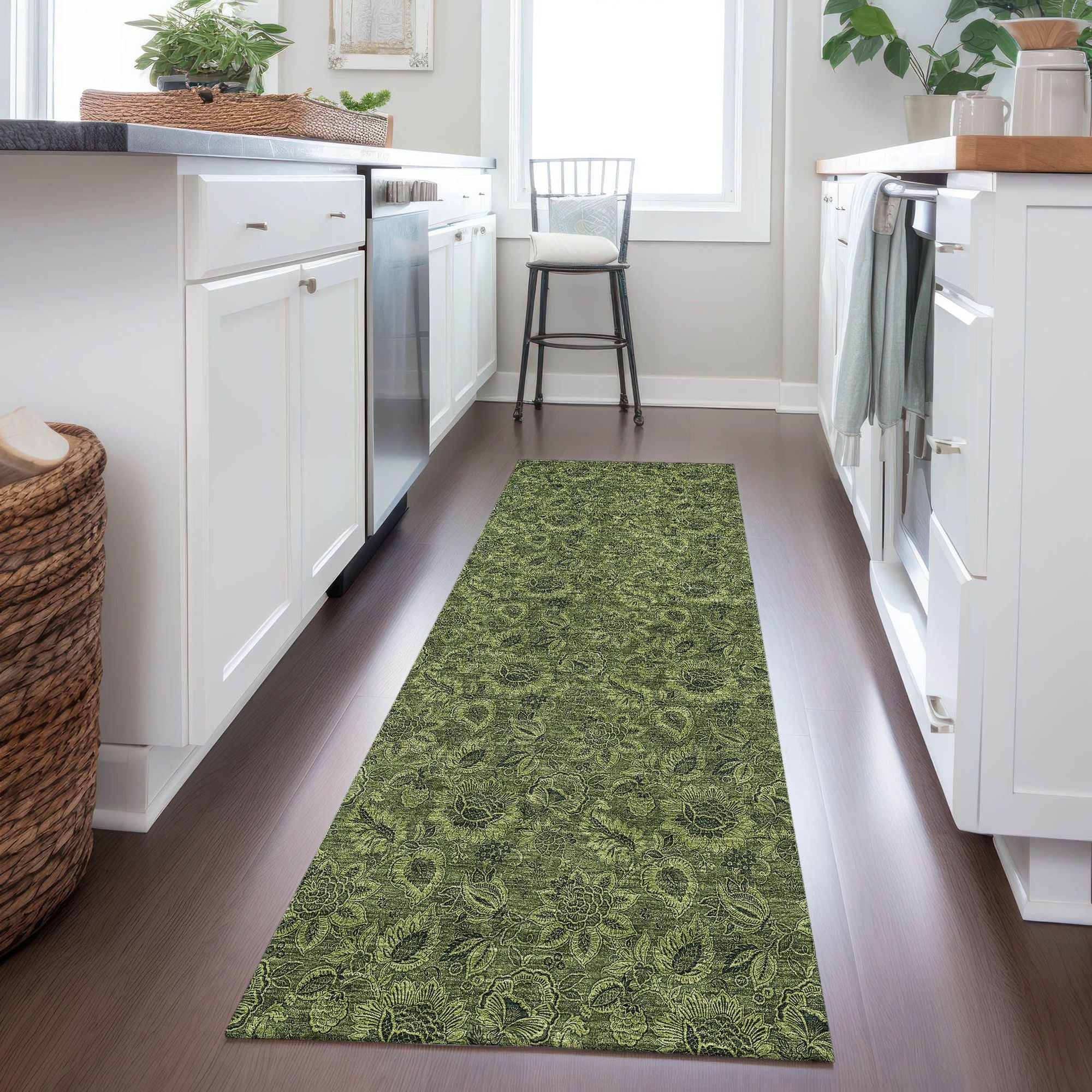 Machine Made ACN661 Olive Green Rugs #color_olive green