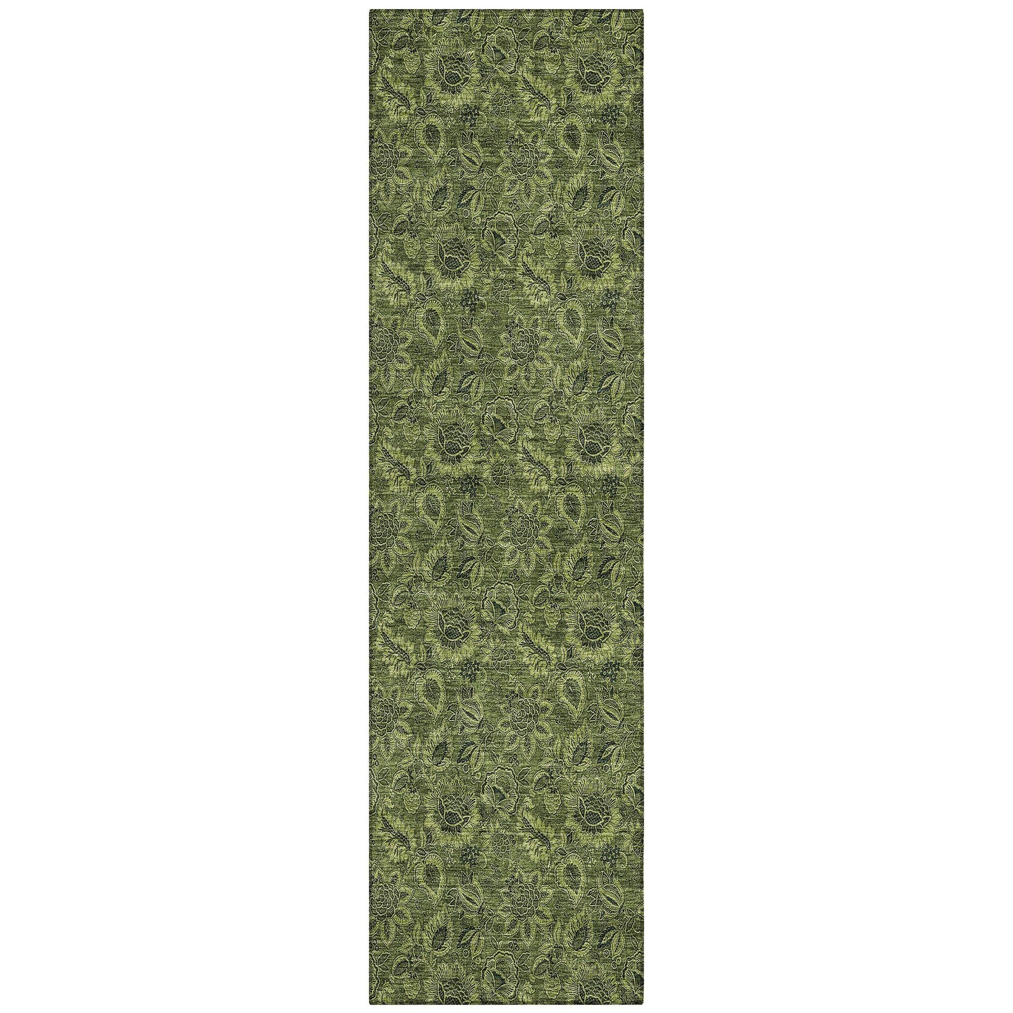 Machine Made ACN661 Olive Green Rugs #color_olive green