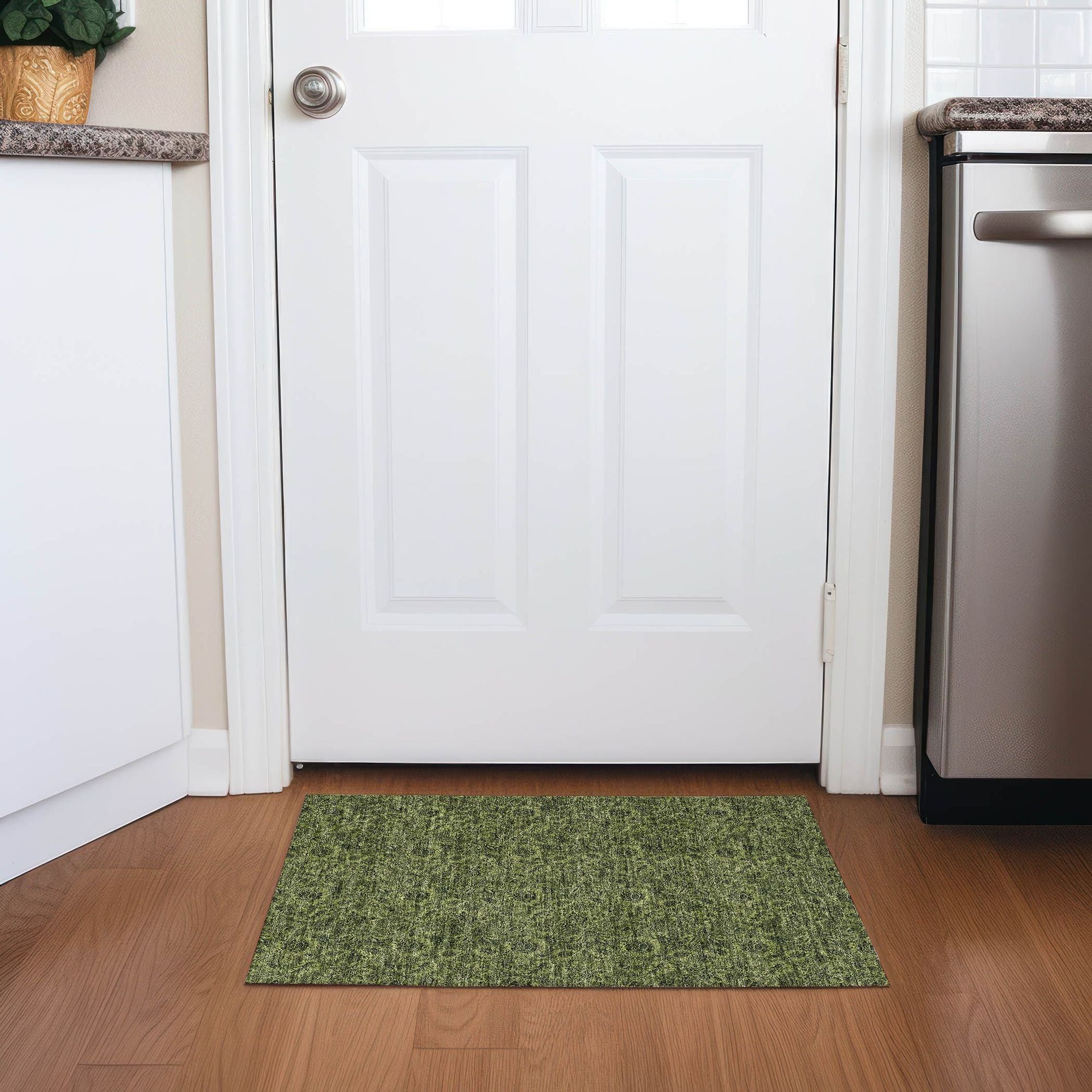 Machine Made ACN661 Olive Green Rugs #color_olive green