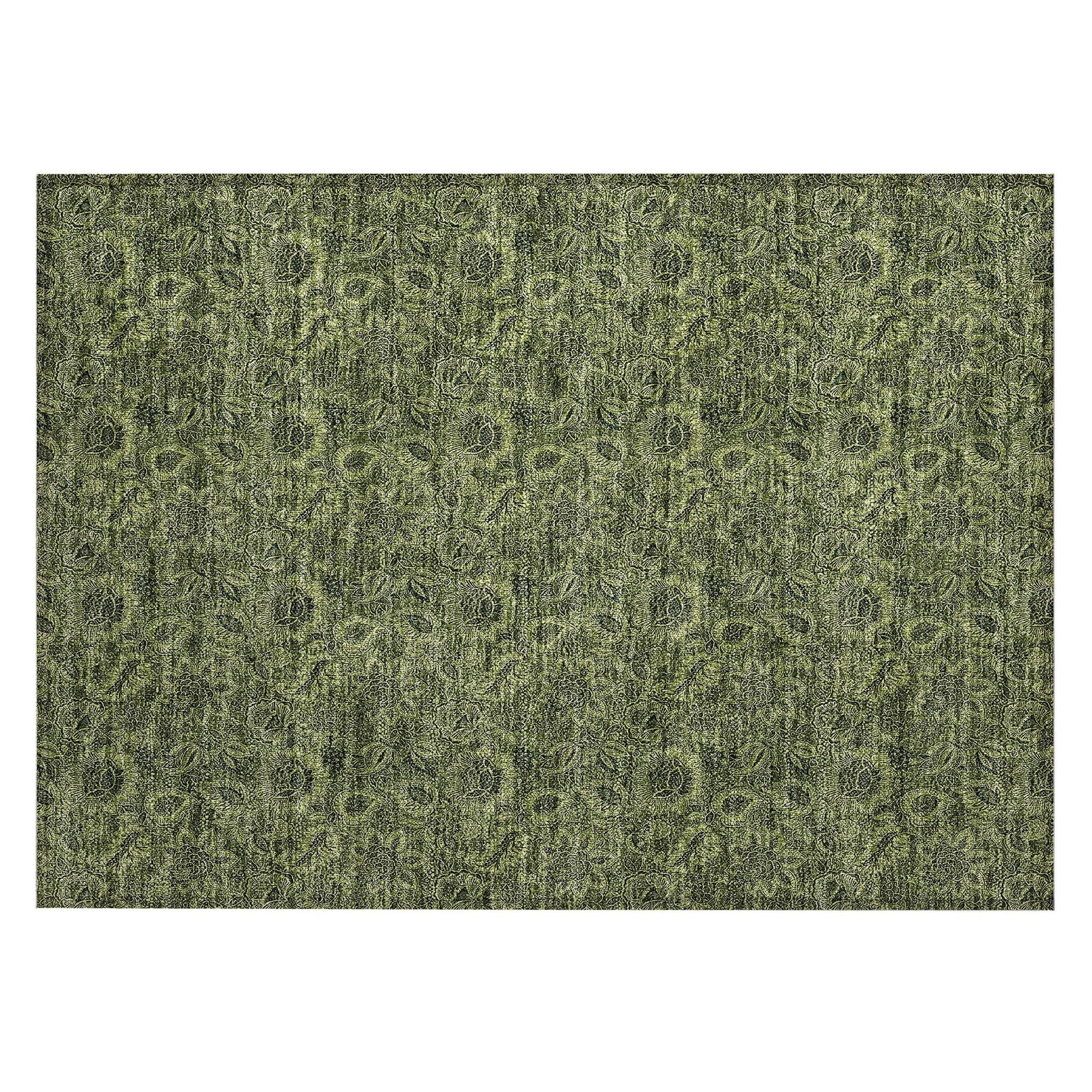 Machine Made ACN661 Olive Green Rugs #color_olive green