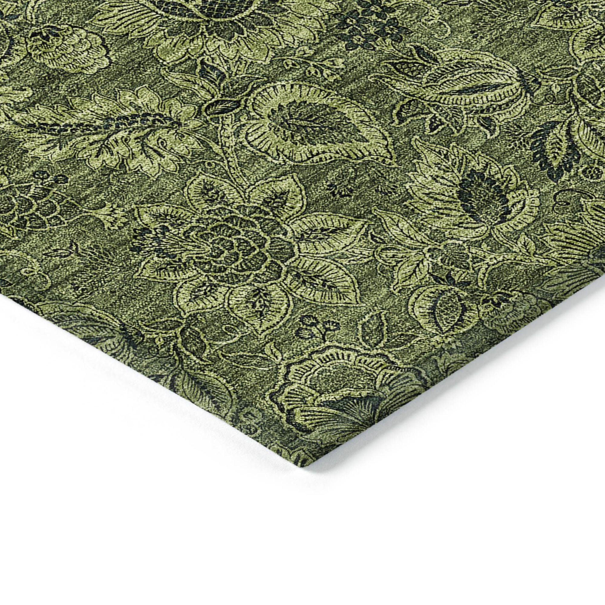 Machine Made ACN661 Olive Green Rugs #color_olive green