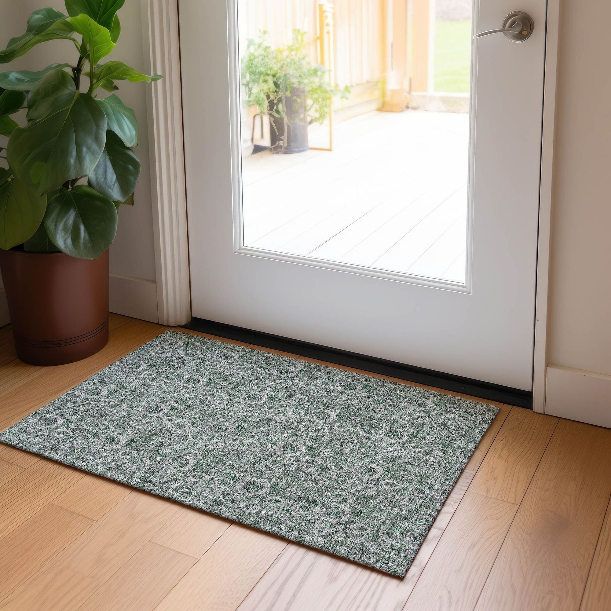 Machine Made ACN661 Sage Green Rugs #color_sage green