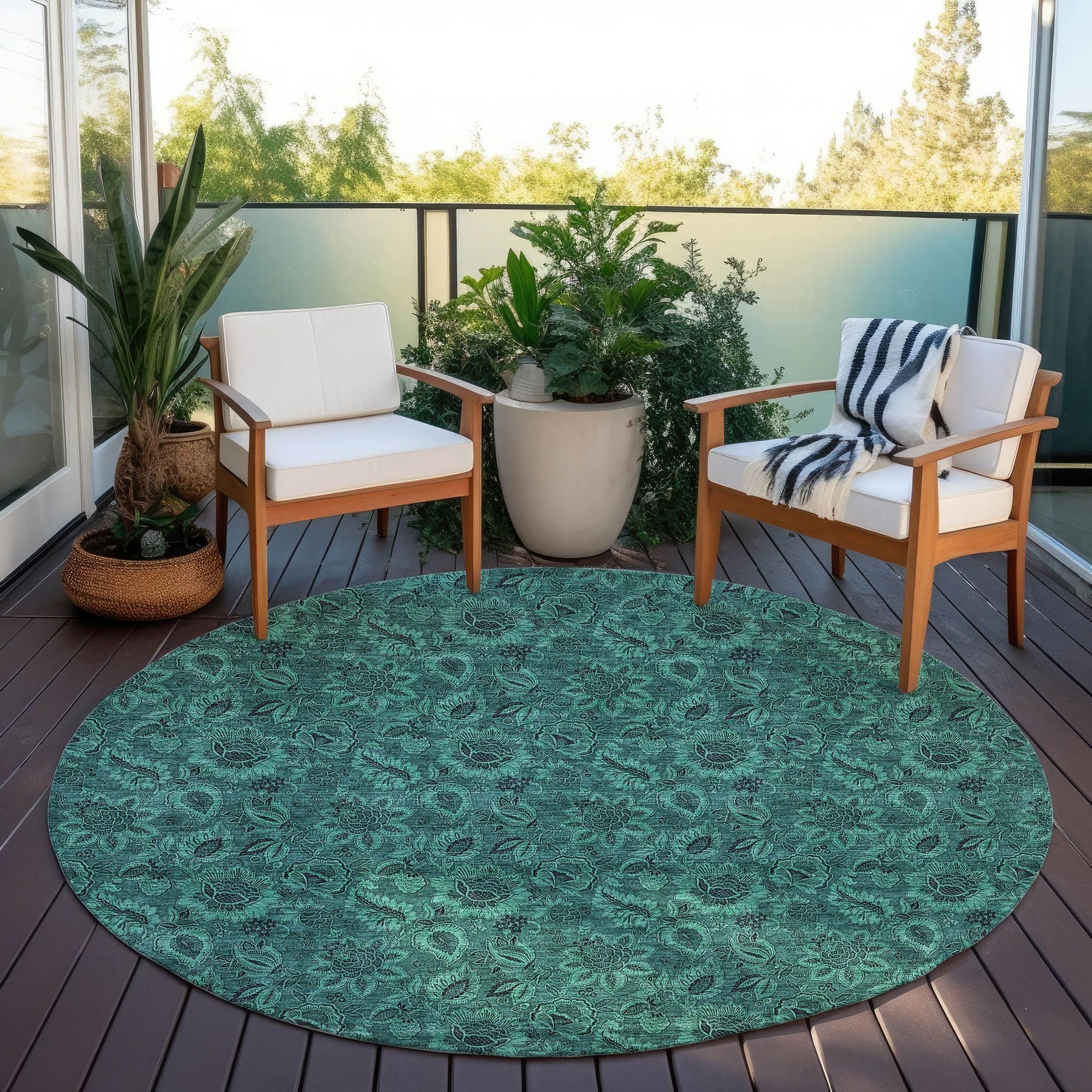 Machine Made ACN661 Teal  Rugs #color_teal 