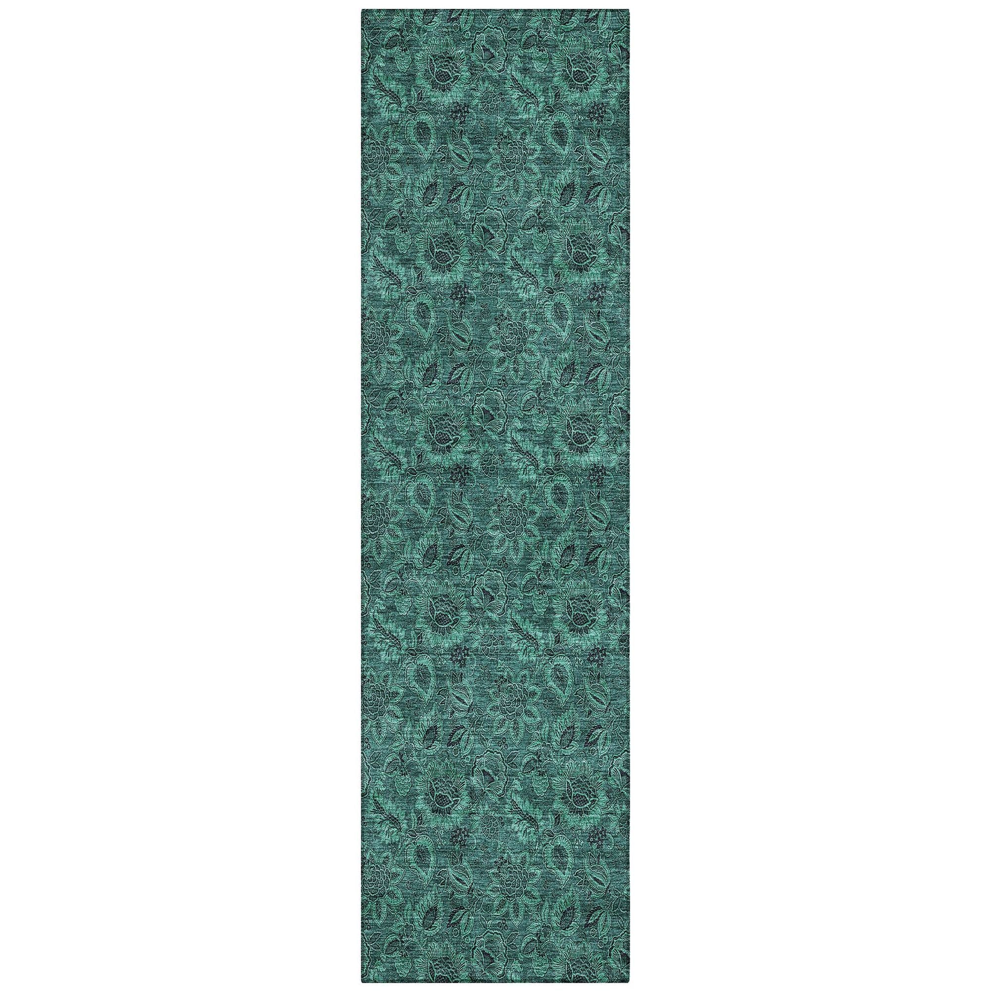 Machine Made ACN661 Teal  Rugs #color_teal 